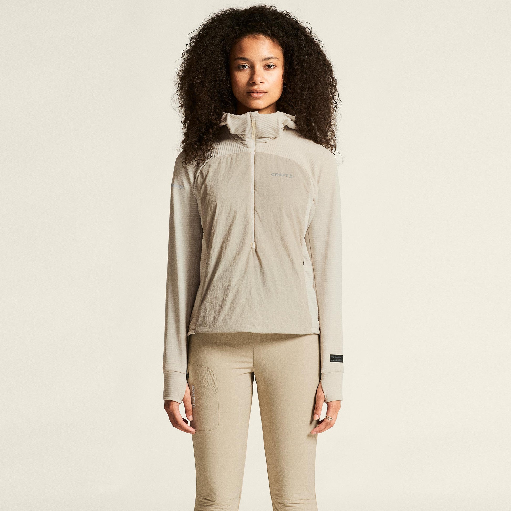 Craft SubZ Light Sweat-jacka Damer - beige