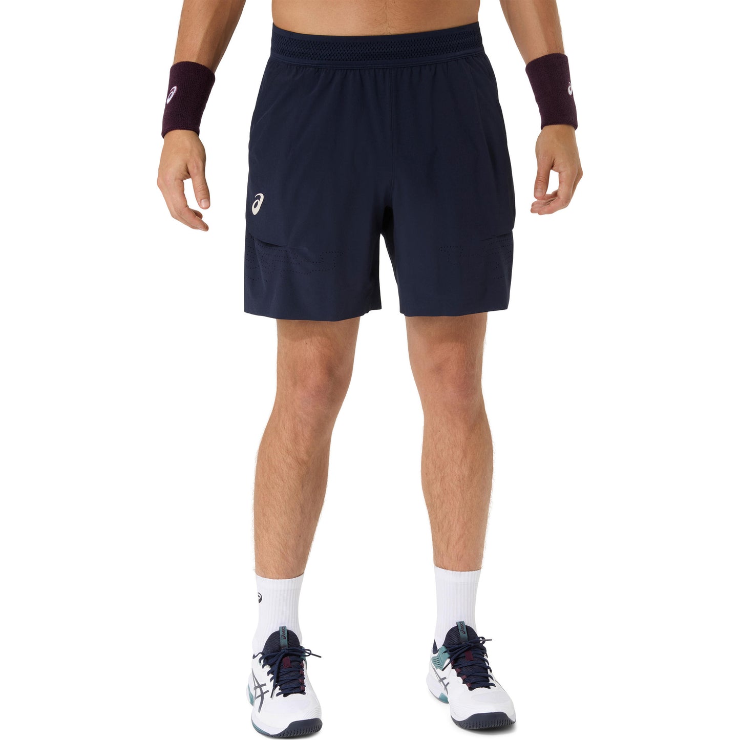 ASICS Match Laser Cut 7in Shorts Herrar - mörkblå
