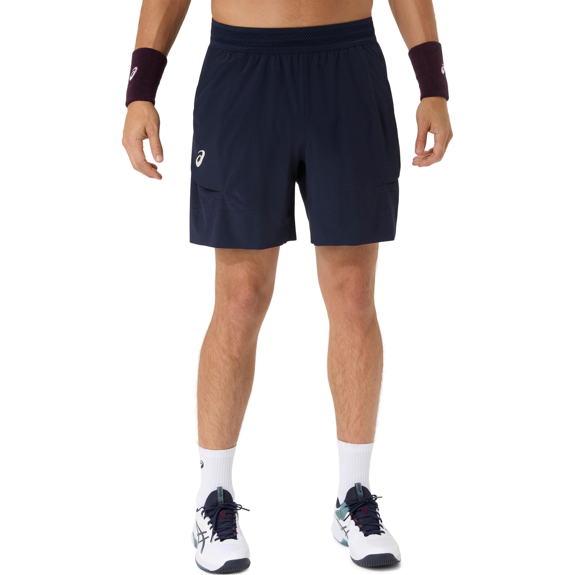 ASICS Match Laser Cut 7in Shorts Herrar - mörkblå