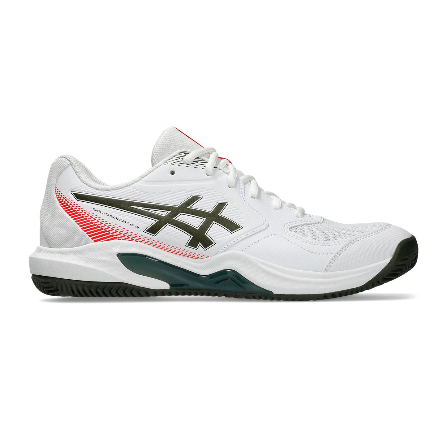 ASICS Gel-Dedicate 9 Sko för grus Herrar - vit, petrol