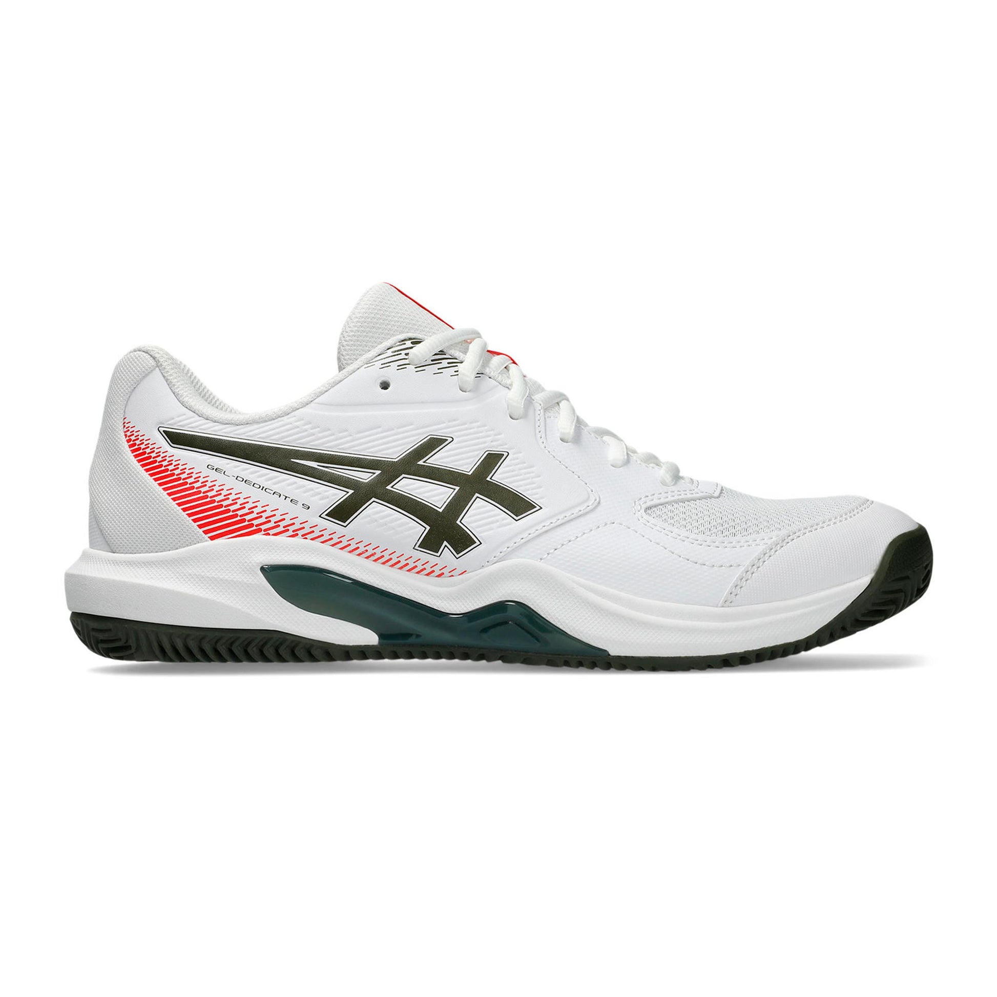 ASICS Gel-Dedicate 9 Sko för grus Herrar - vit, petrol