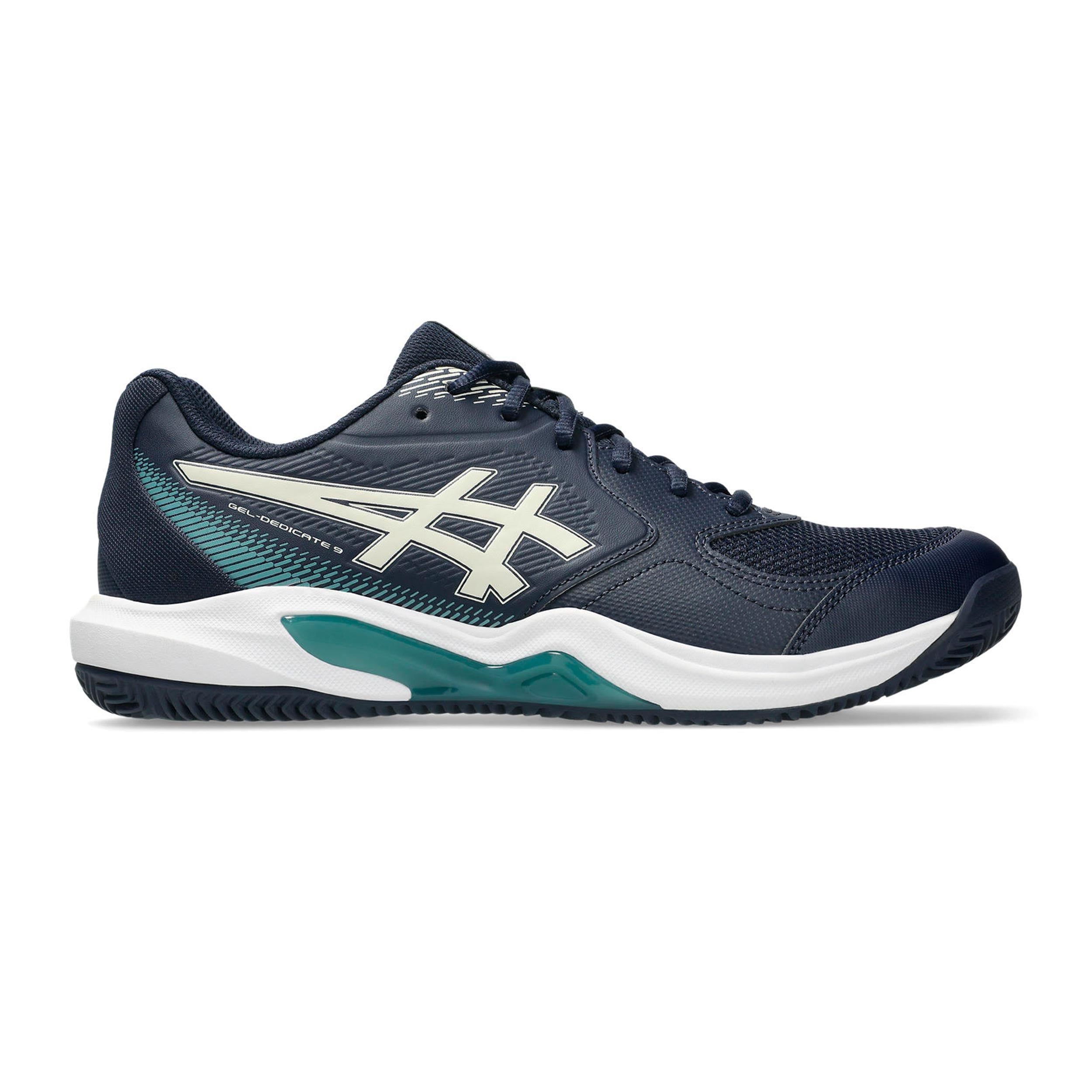 ASICS Gel-Dedicate 9 Sko för grus Herrar - mörkblå, vit