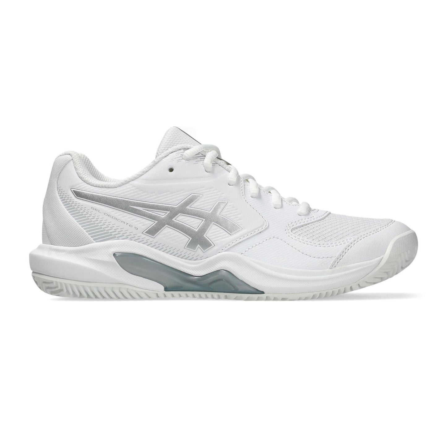 ASICS Gel-Dedicate 9 Sko för grus Damer - vit, silver