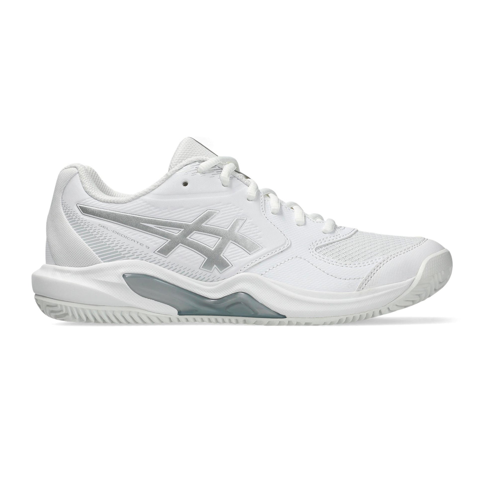 ASICS Gel-Dedicate 9 Sko för grus Damer - vit, silver