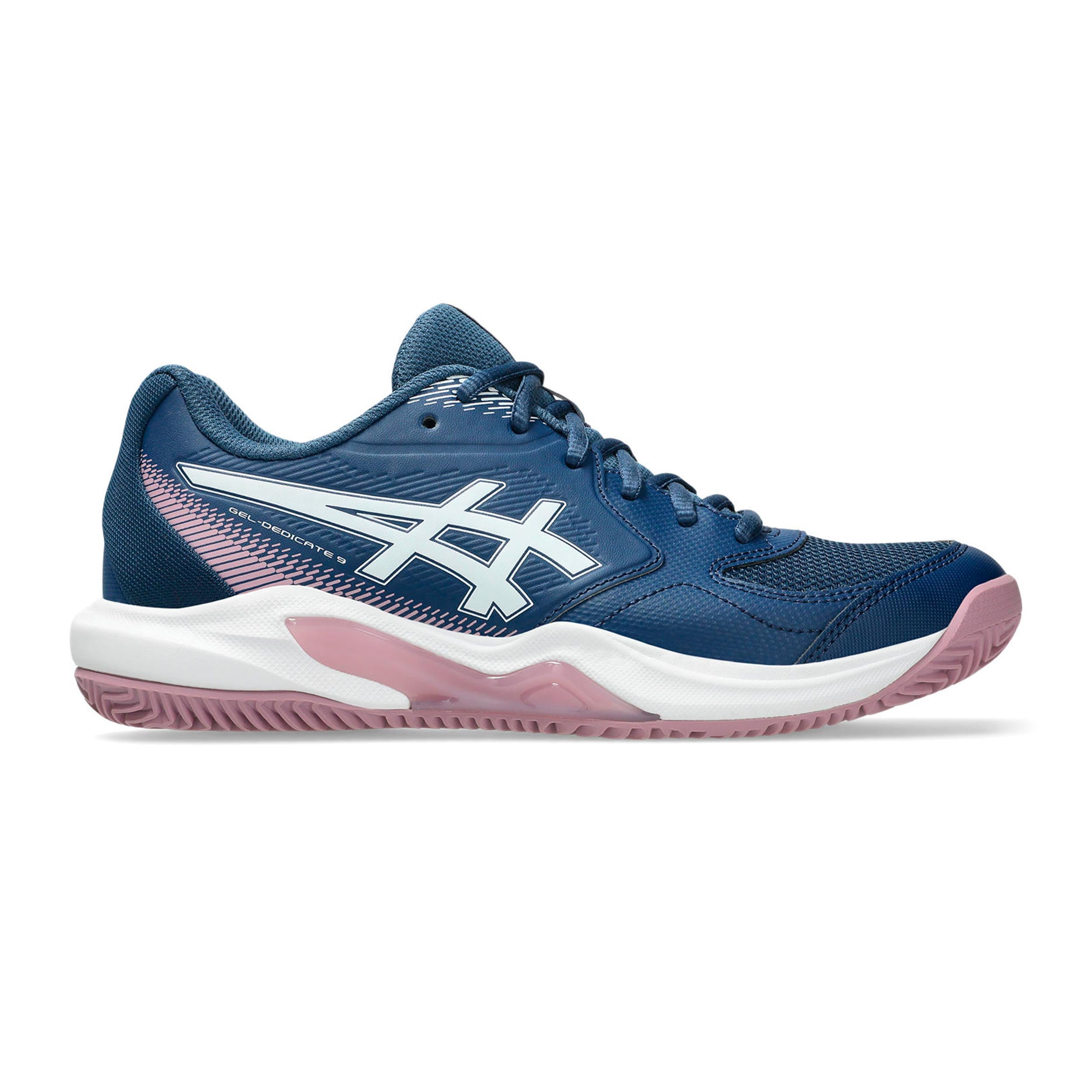ASICS Gel-Dedicate 9 Sko för grus Damer - mörkblå, vit