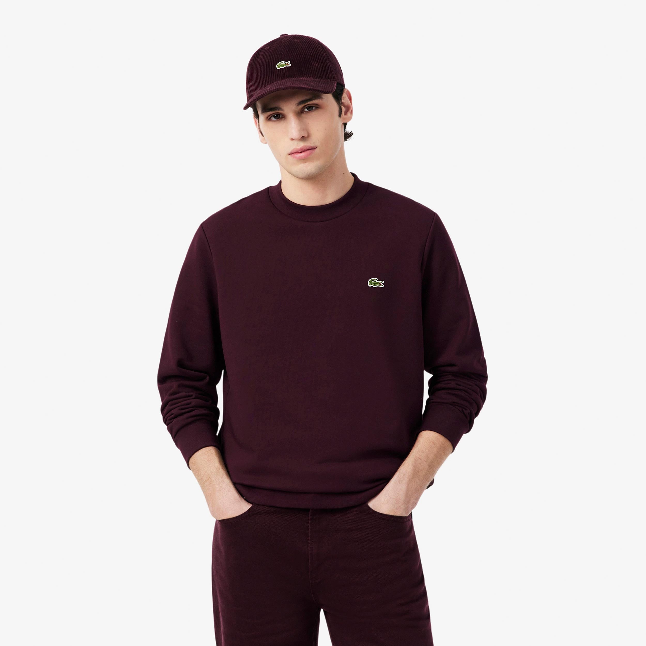 Lacoste Tröja Herrar - mörkröd
