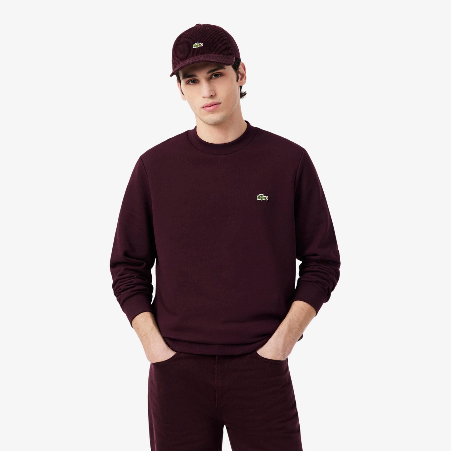 Lacoste Tröja Herrar - mörkröd