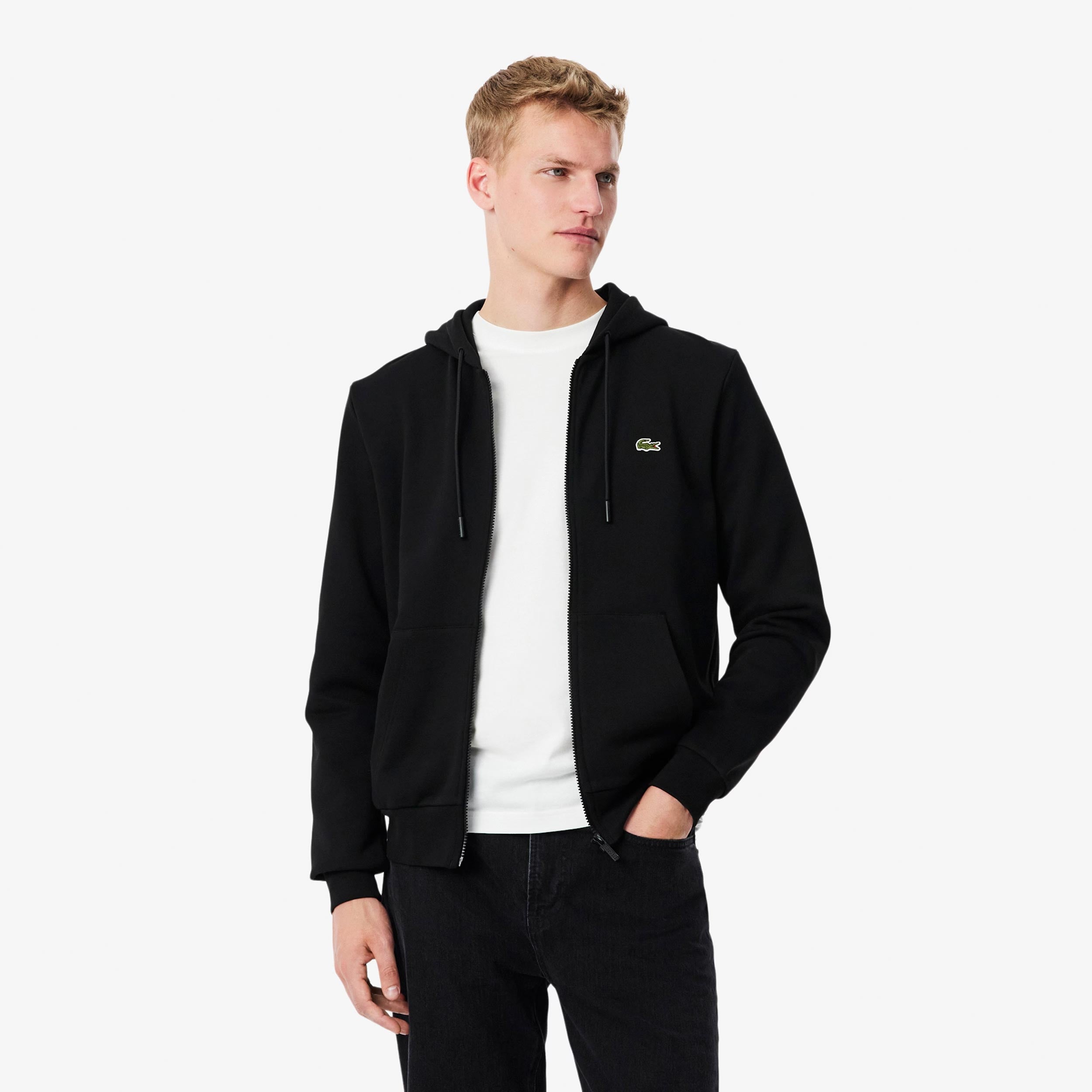 Lacoste Sweat-jacka Herrar - svart