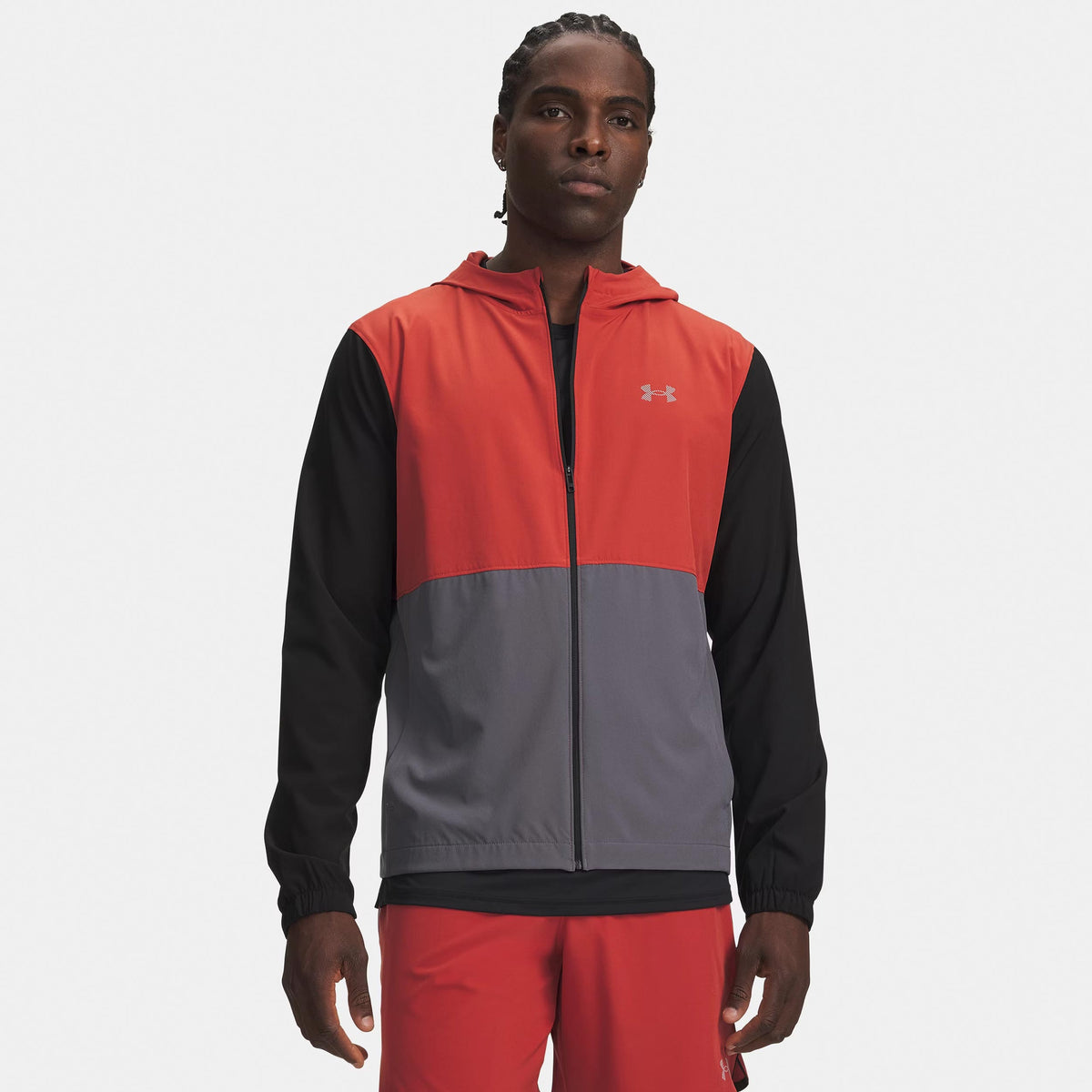 Under Armour Velociti Hooded  Löparjacka Herrar - svart, rött vin