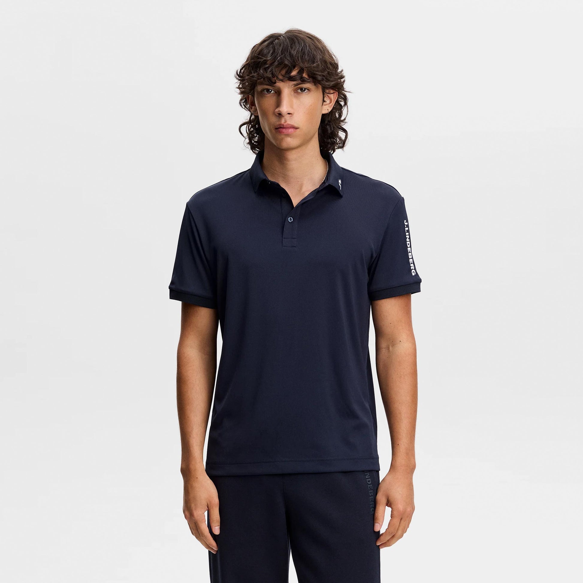 JLindeberg Tour Tech Polo Herrar - mörkblå