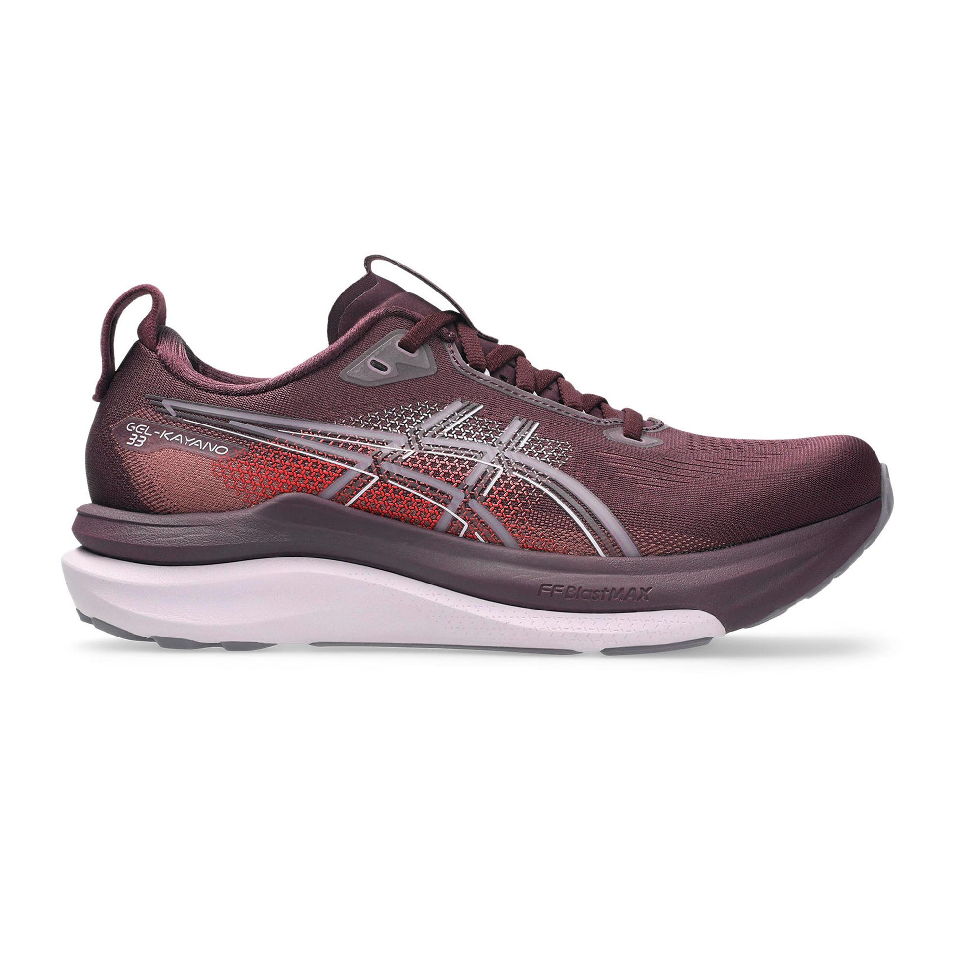 ASICS GEL-KAYANO 33 Stabilitetssko Damer - rött vin, lila