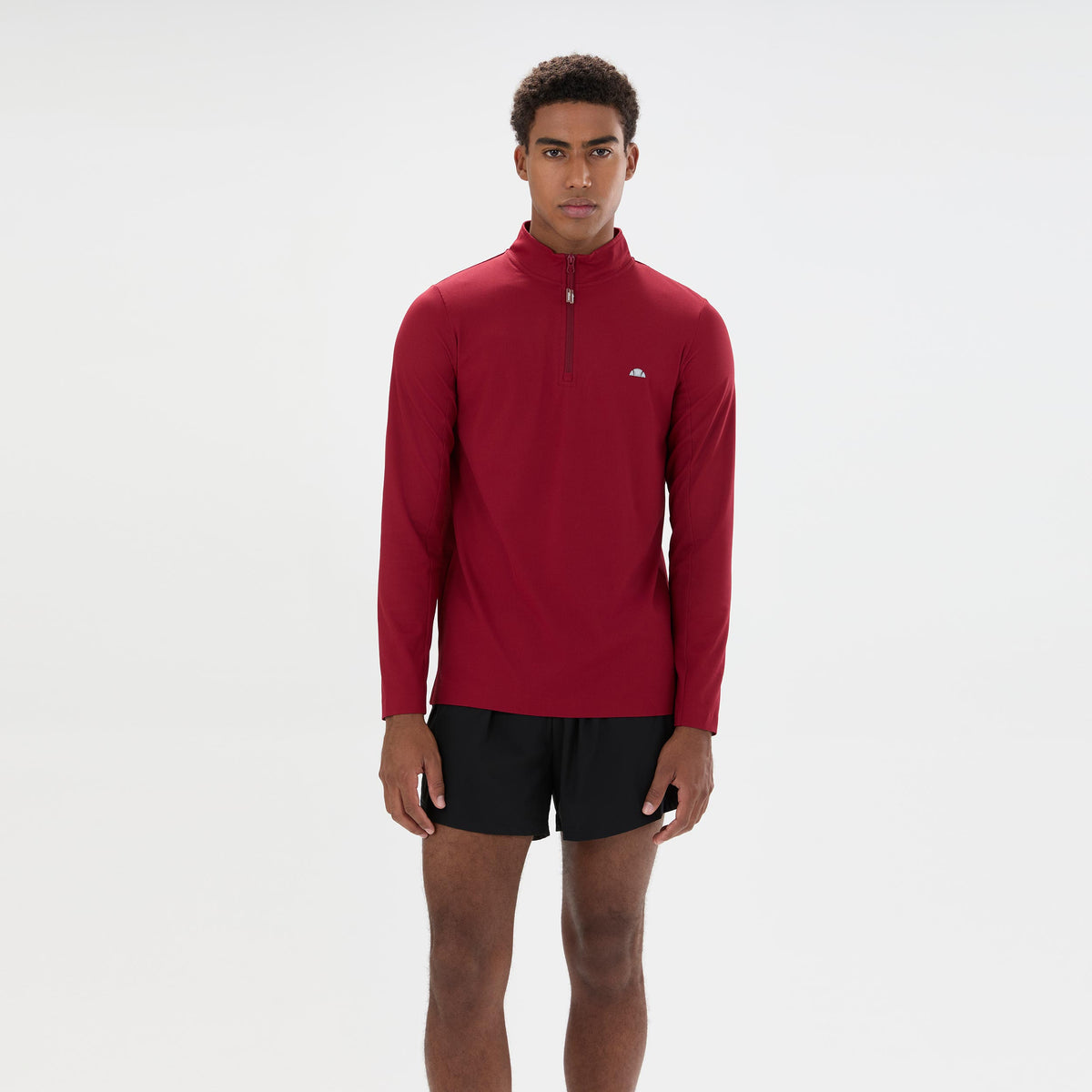 Ellesse Edmond 1/4 Zip Långärmat Herrar - rött vin