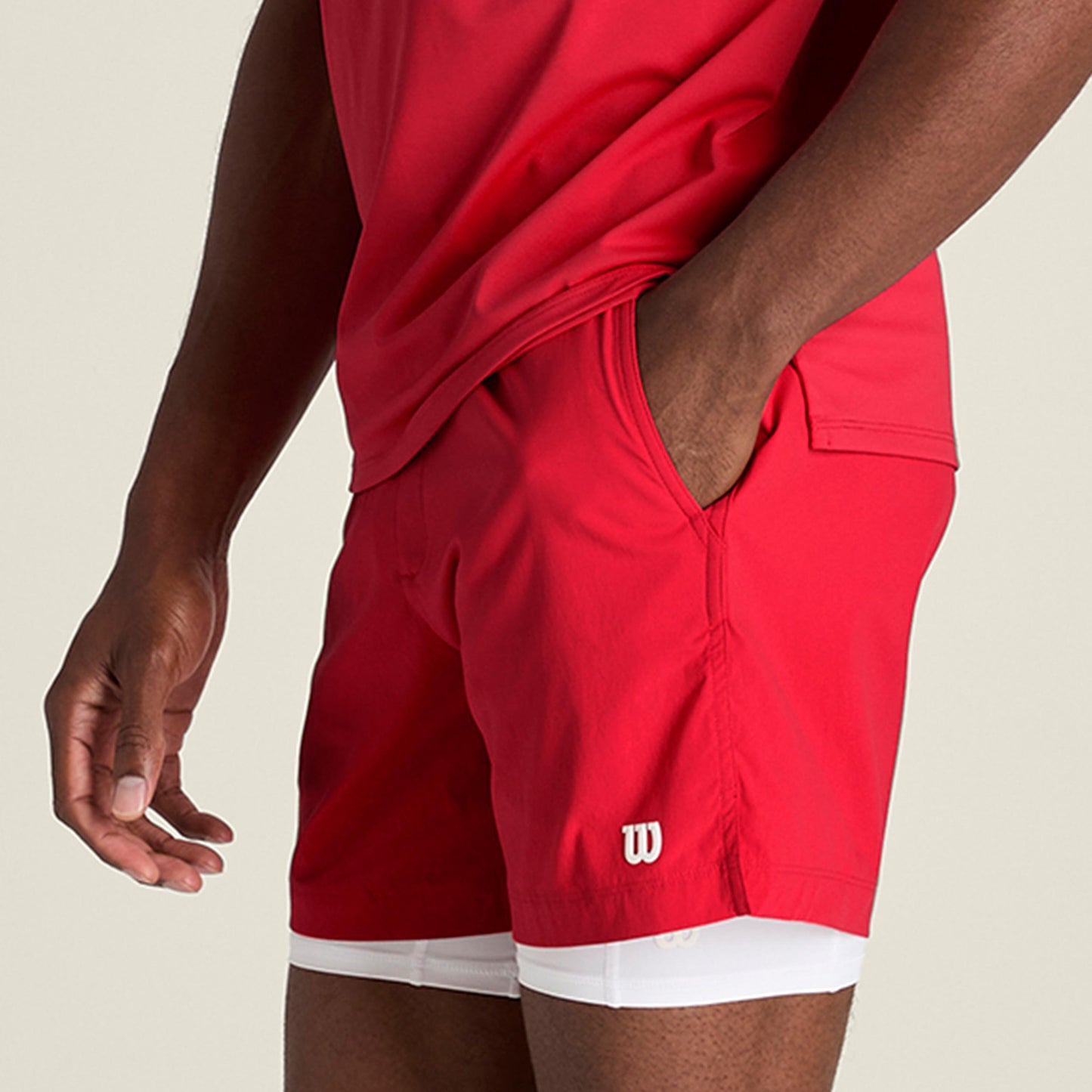 Wilson Volley 6in Unlined Shorts Herrar - röd