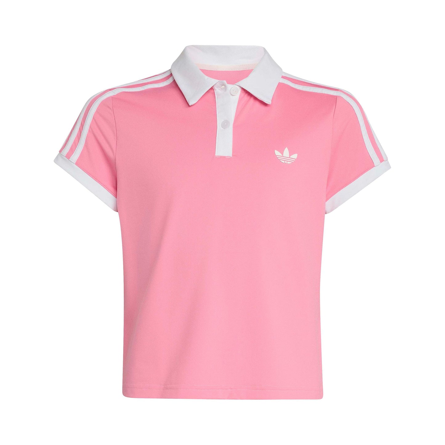 adidas Classics Polo Barn - pastellrosa, vit