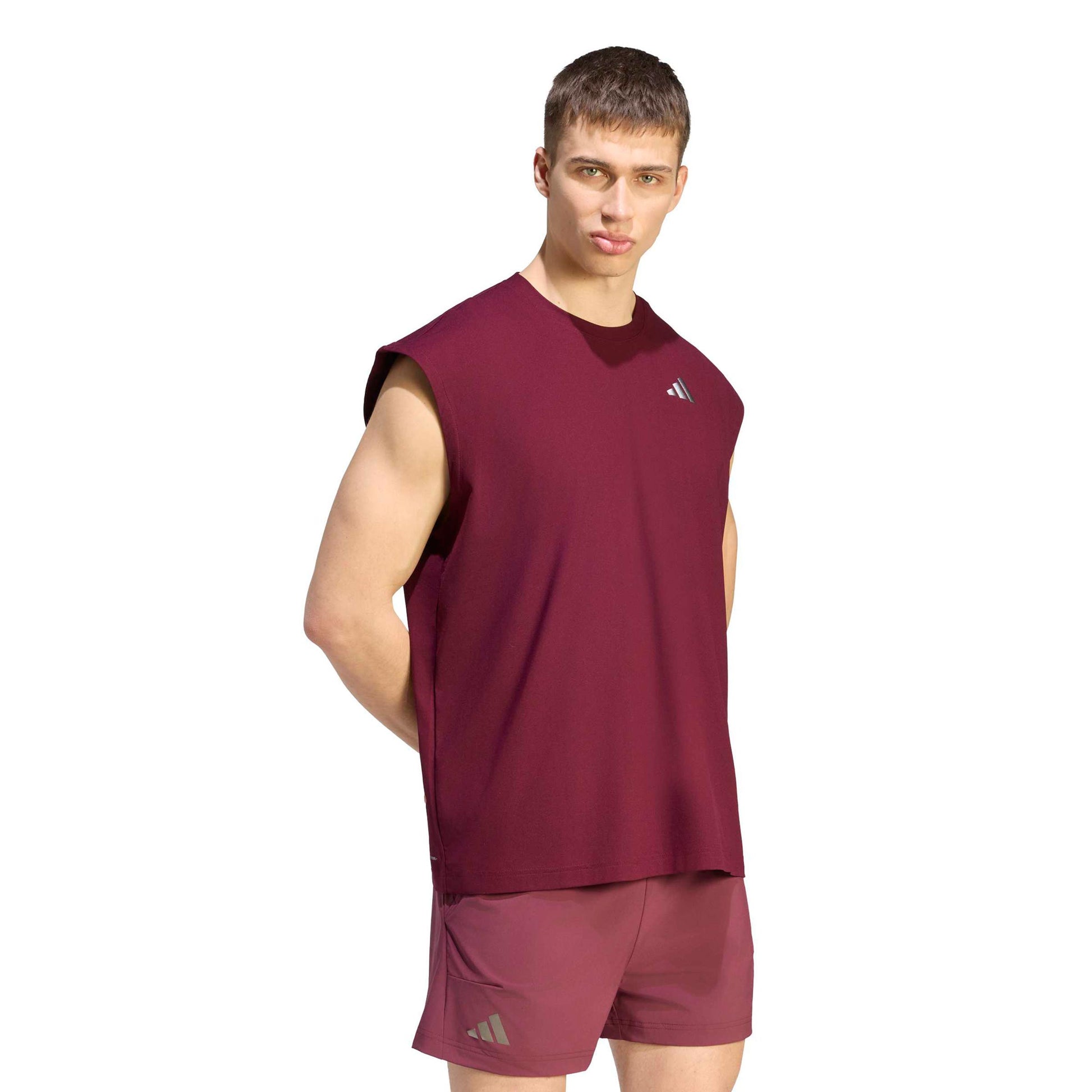 adidas Oversized T-shirt Herrar - rött vin