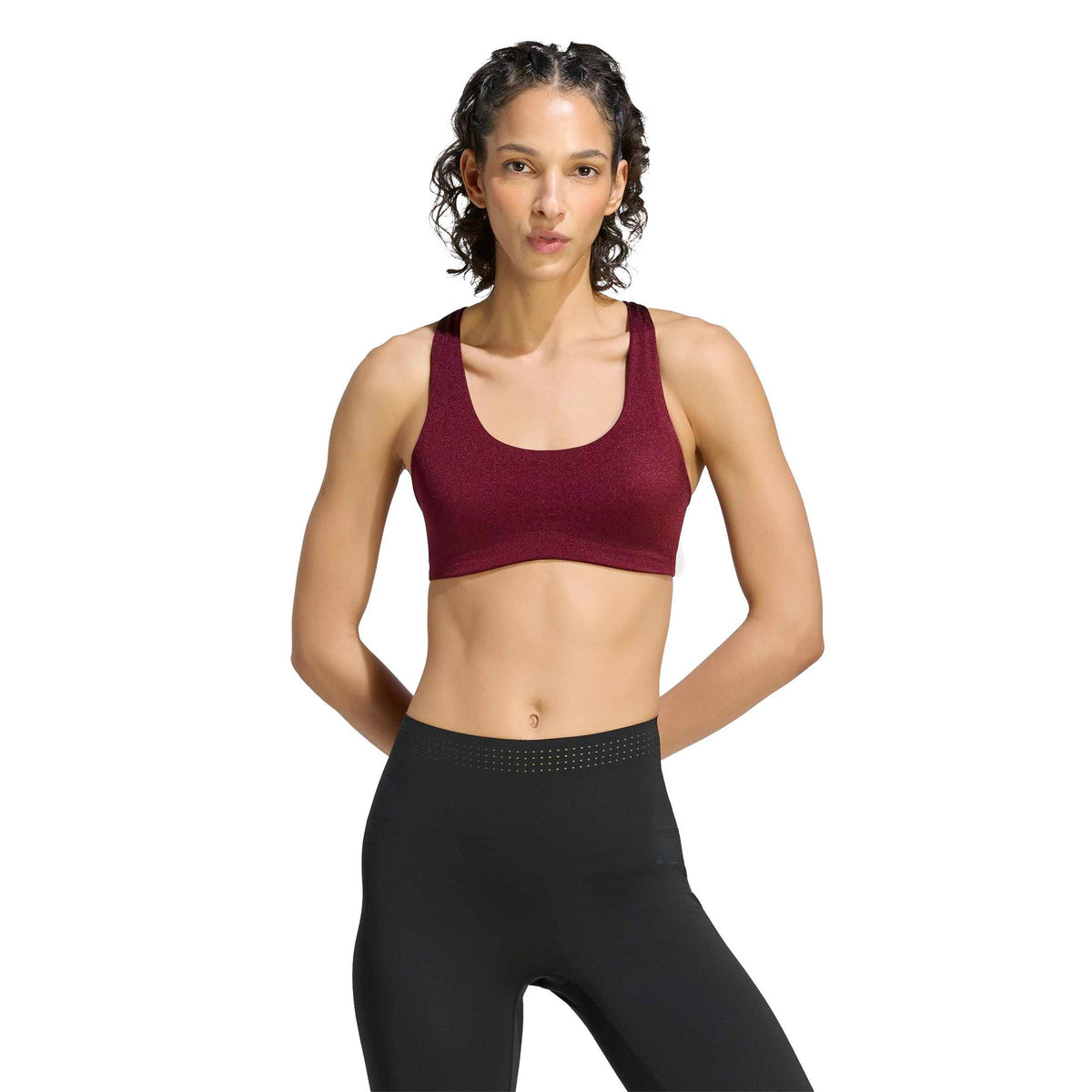 adidas Optime Medium Support Sport-behå Damer - rött vin