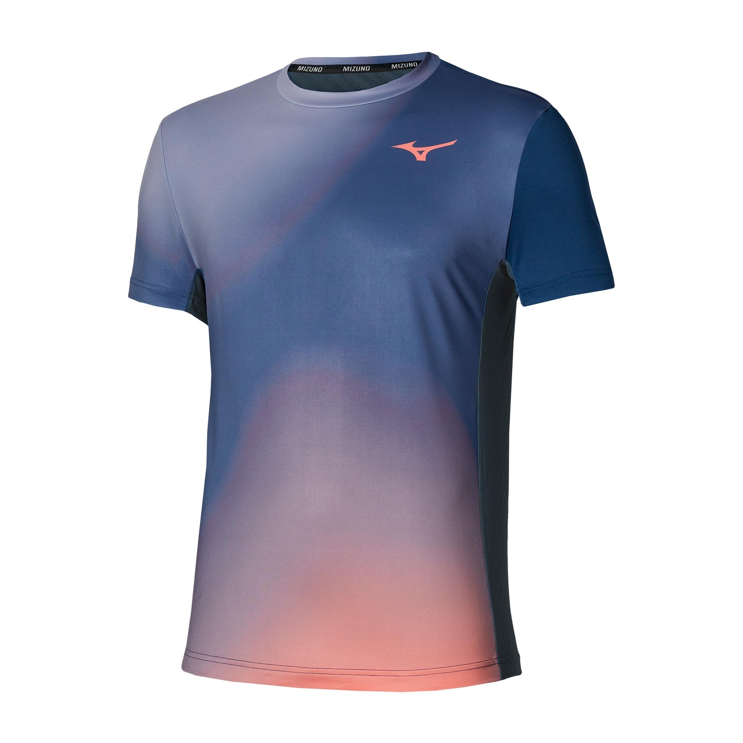 Mizuno Graphic T-shirt Herrar - mörkblå, korall
