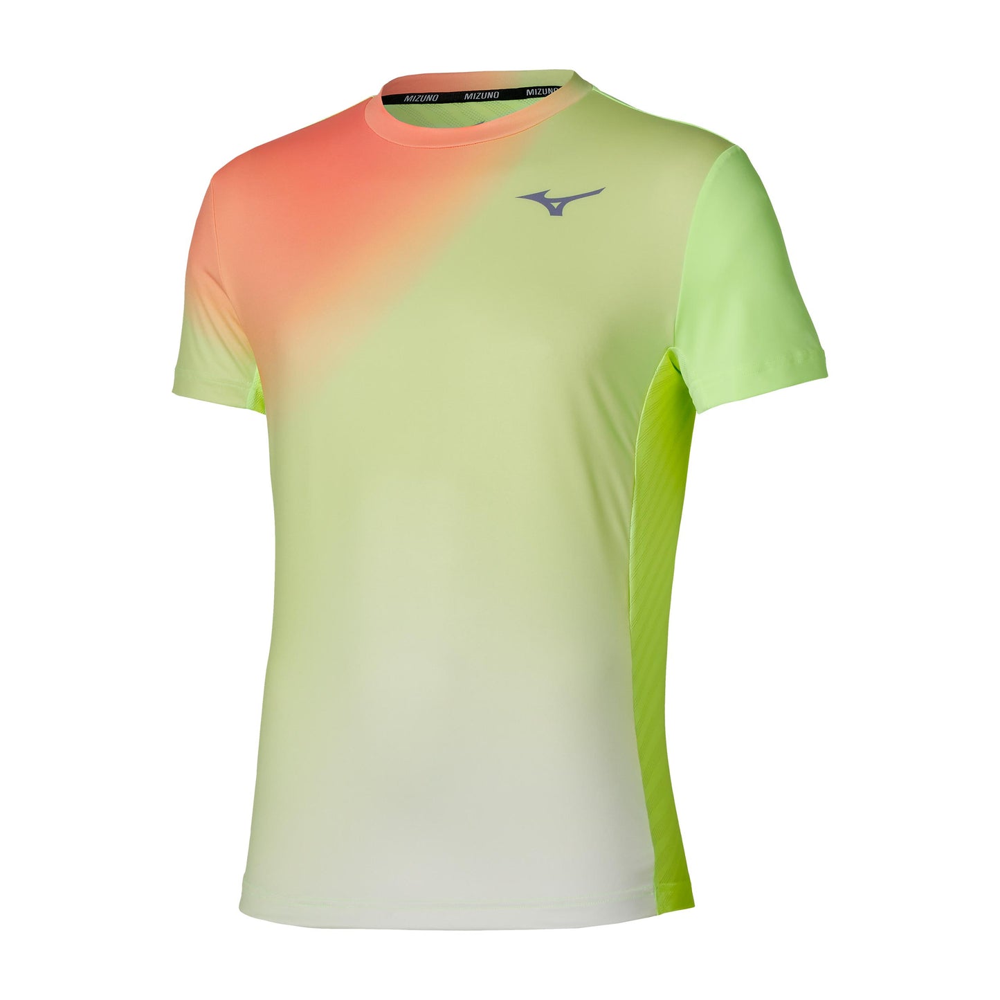 Mizuno Graphic T-shirt Herrar - lime, korall