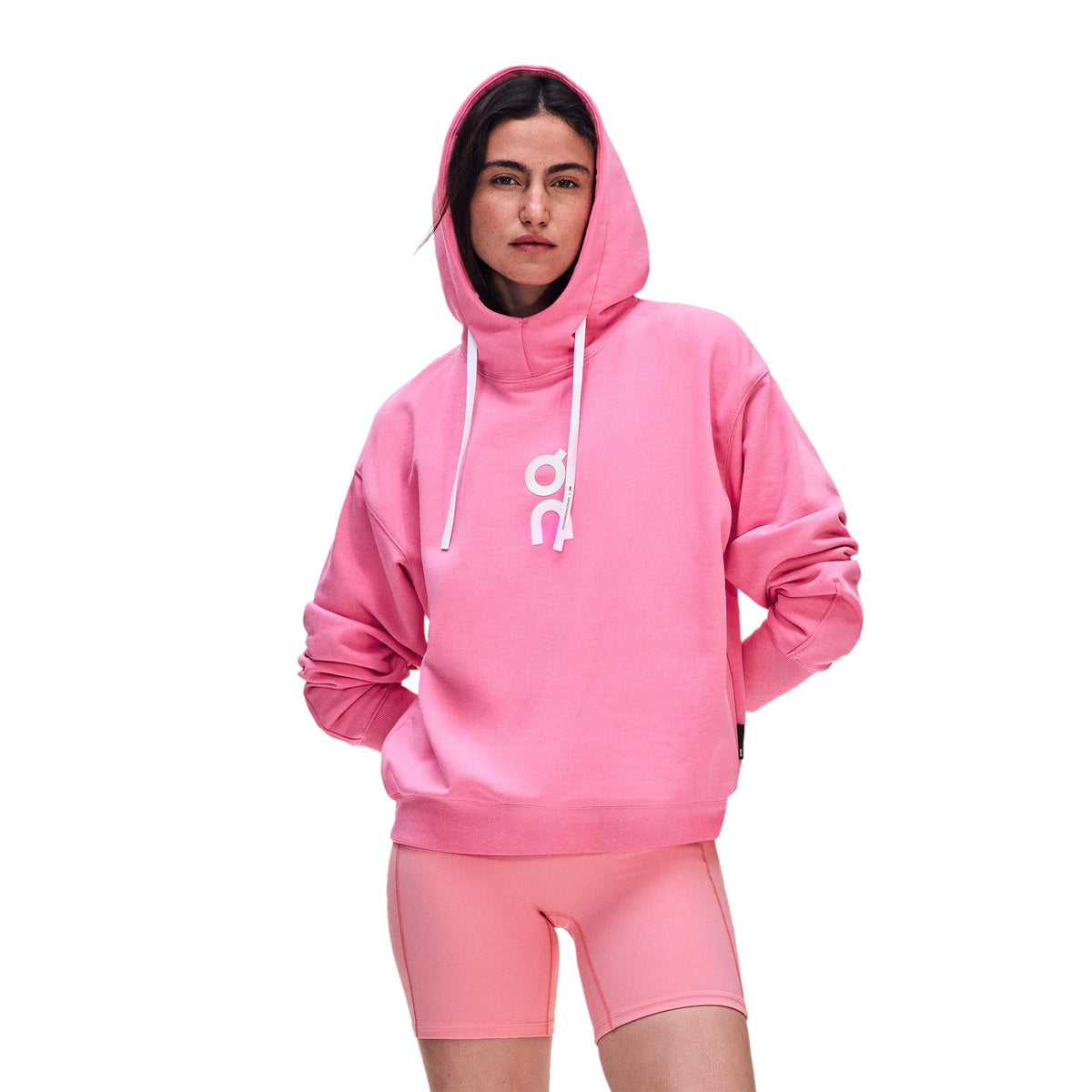 On Club Huvtröja Damer - rosa, vit