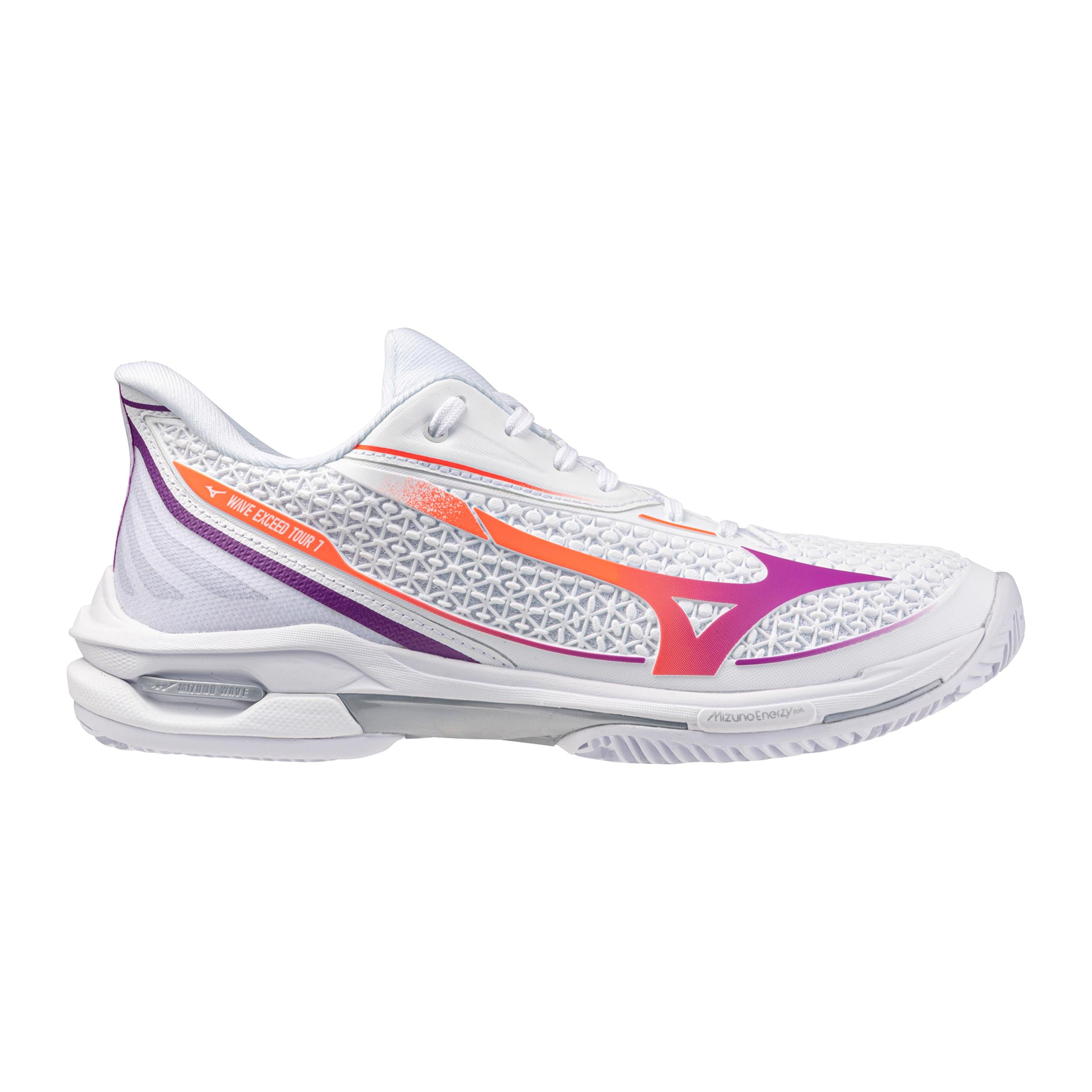Mizuno Wave Exceed Tour 7 Sko för grus Damer - vit, lila