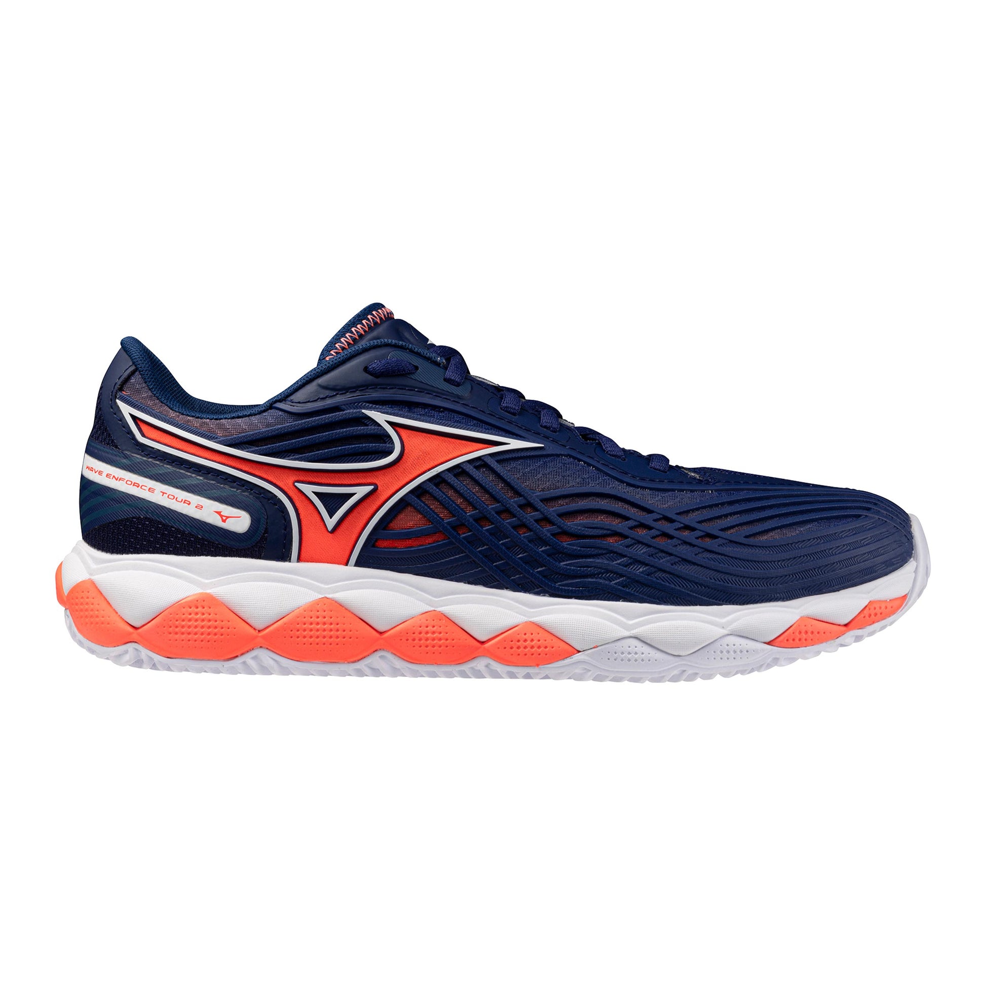 Mizuno Wave Enforce Tour 2 Sko för grus Herrar - mörkblå, orange