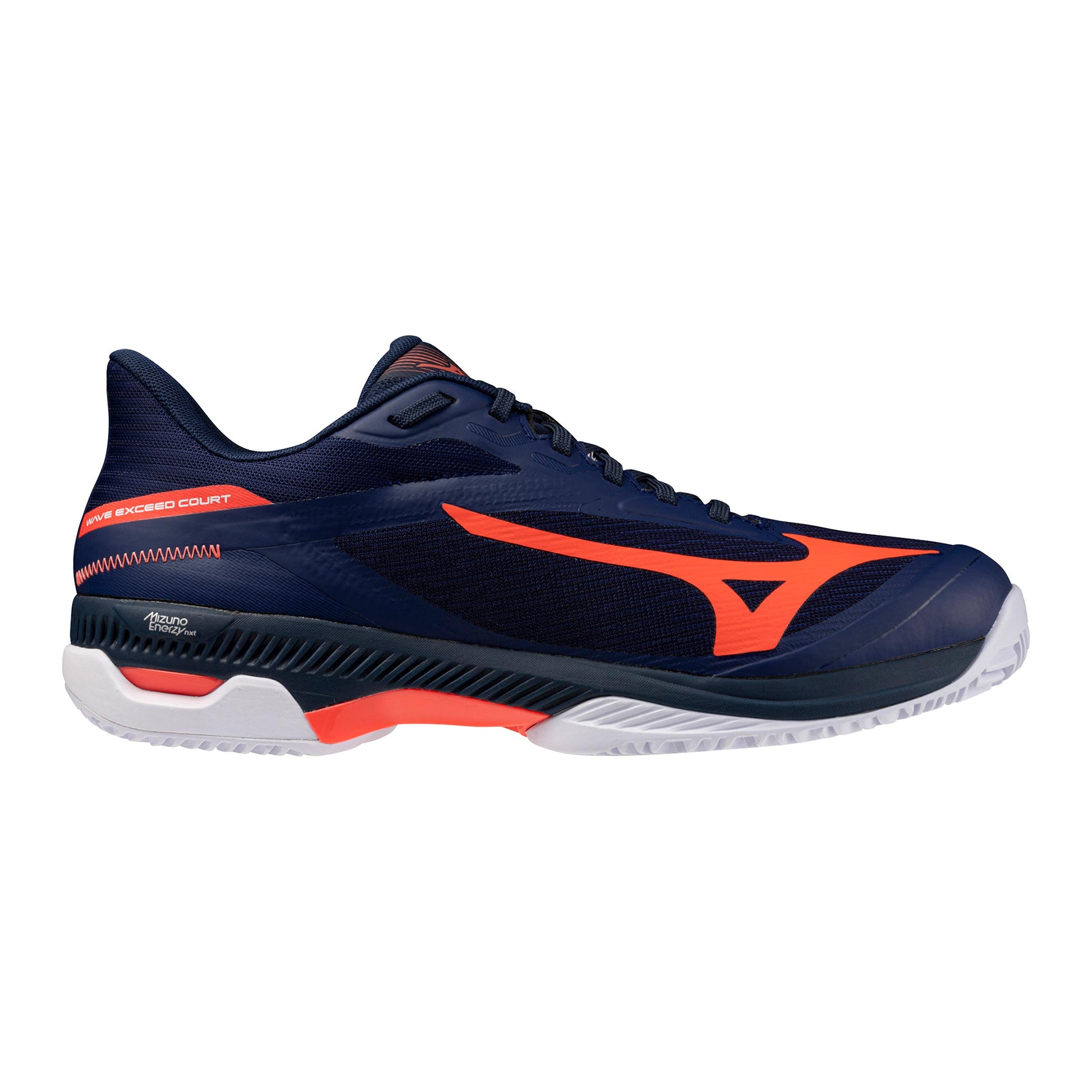 Mizuno Wave Exceed Court Sko för grus Herrar - mörkblå, orange