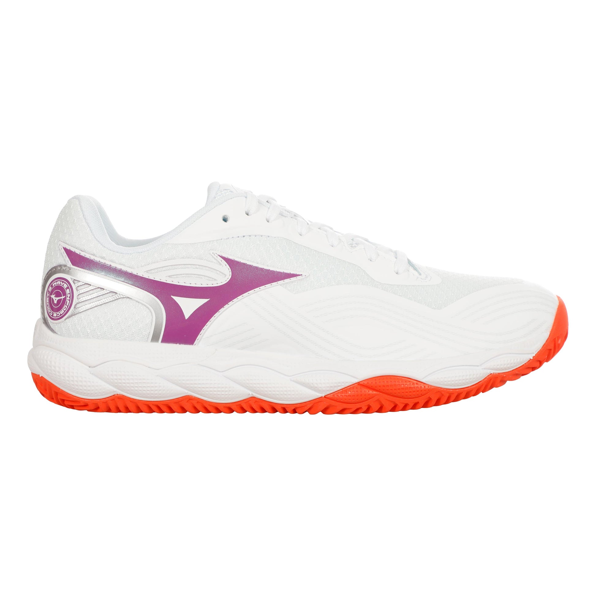 Mizuno Wave Enforce Court 2 Sko för grus Damer - vit, lila