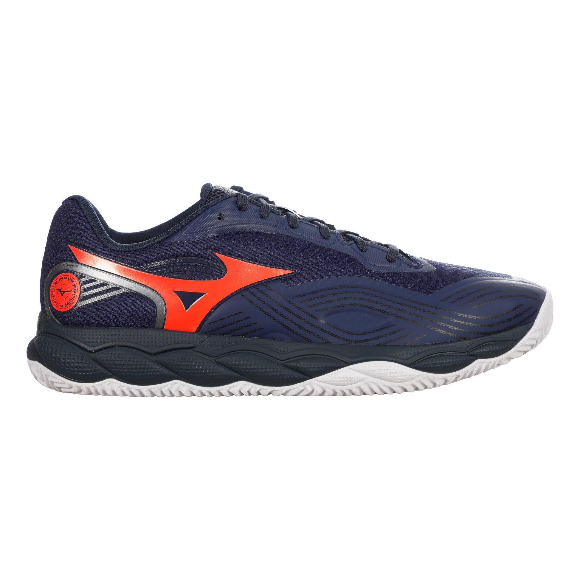 Mizuno Wave Enforce Court 2 Sko för grus Herrar - mörkblå, orange