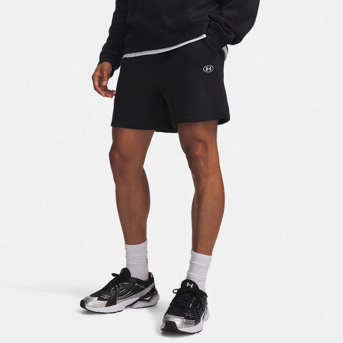 Under Armour Rival Fleece  Shorts Herrar - svart, vit