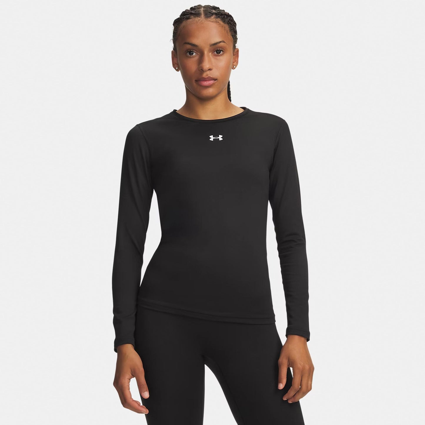 Under Armour ColdGear Crew Långärmat Damer - svart, vit