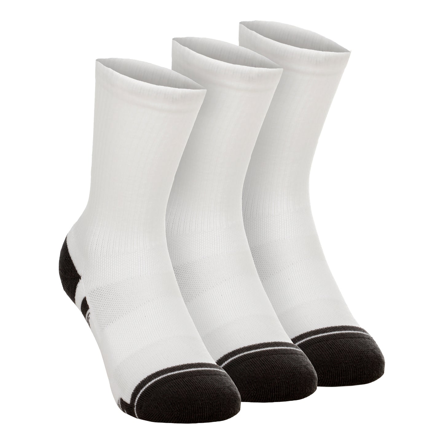 Under Armour Performance Tech Crew Sportstrumpor 3-pack Unisex - vit, mörkgrå