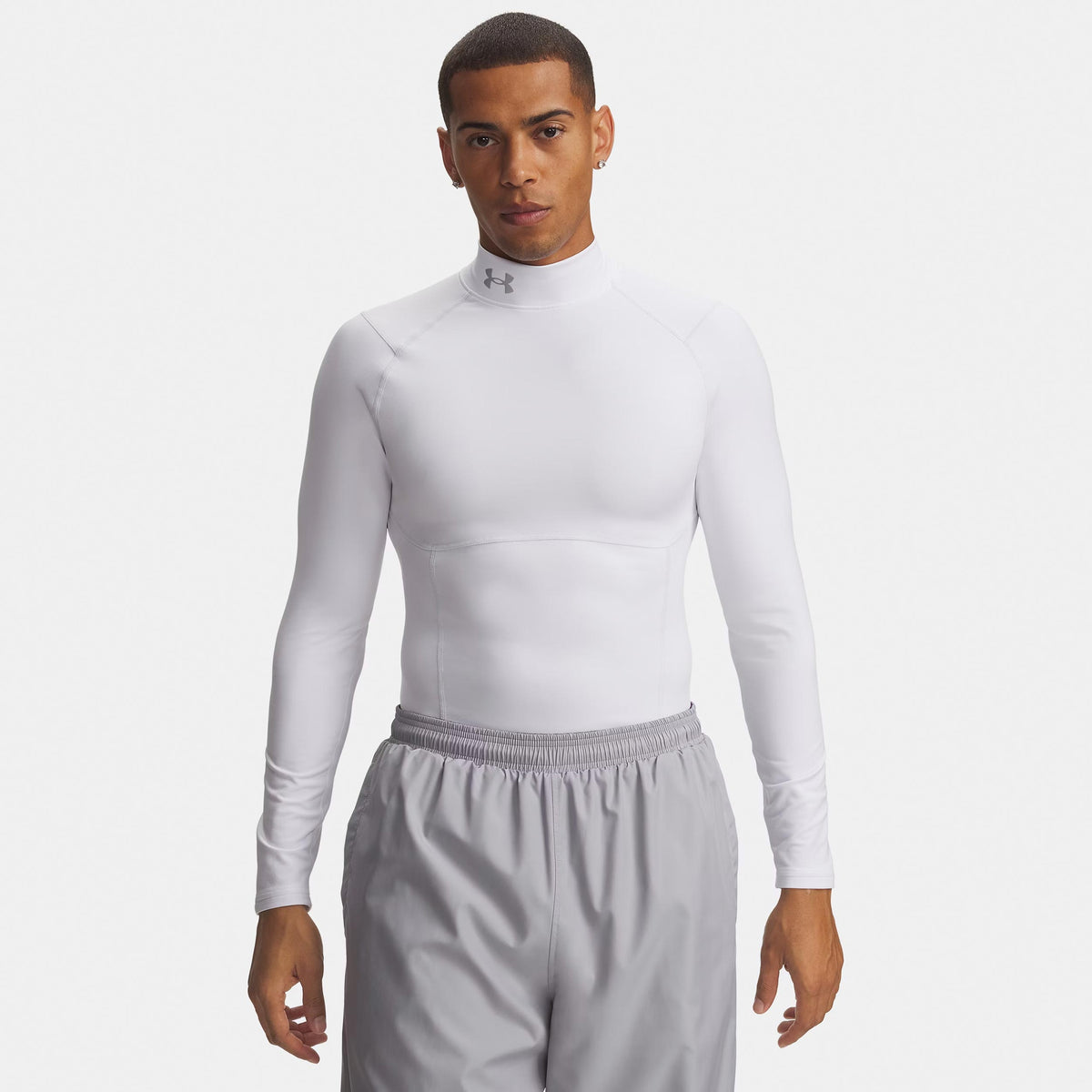 Under Armour Coldgear Elite Comp Långärmat Herrar - vit, silver