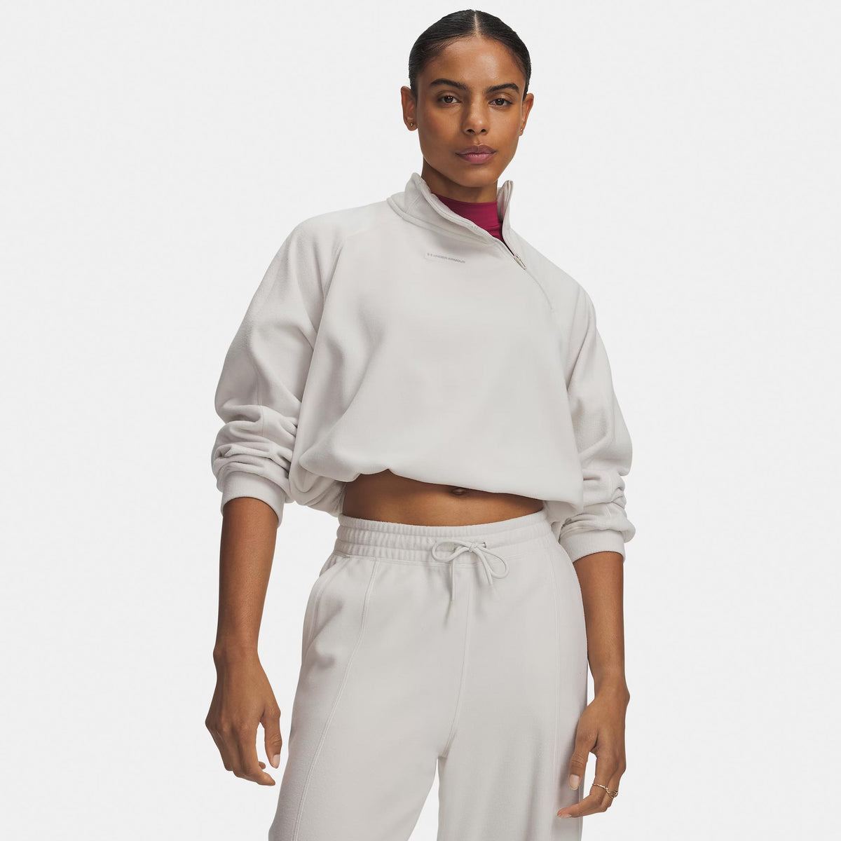 Under Armour Performance Fleece 1/4 Zip Tröja Damer - vit, vit