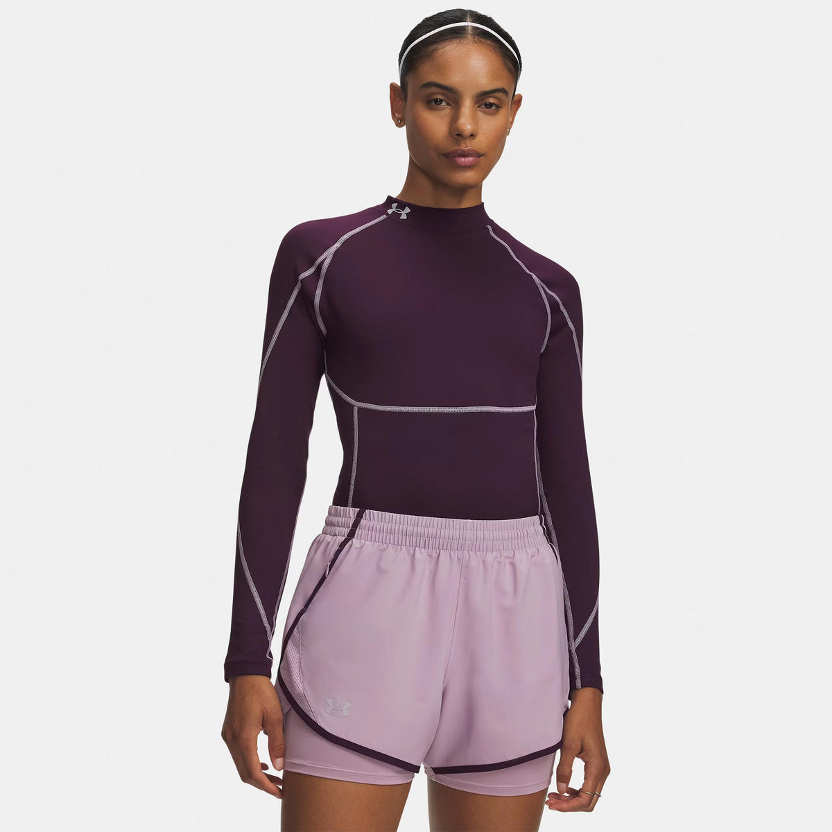 Under Armour ColdGear Elite Långärmat Damer - lila, silver