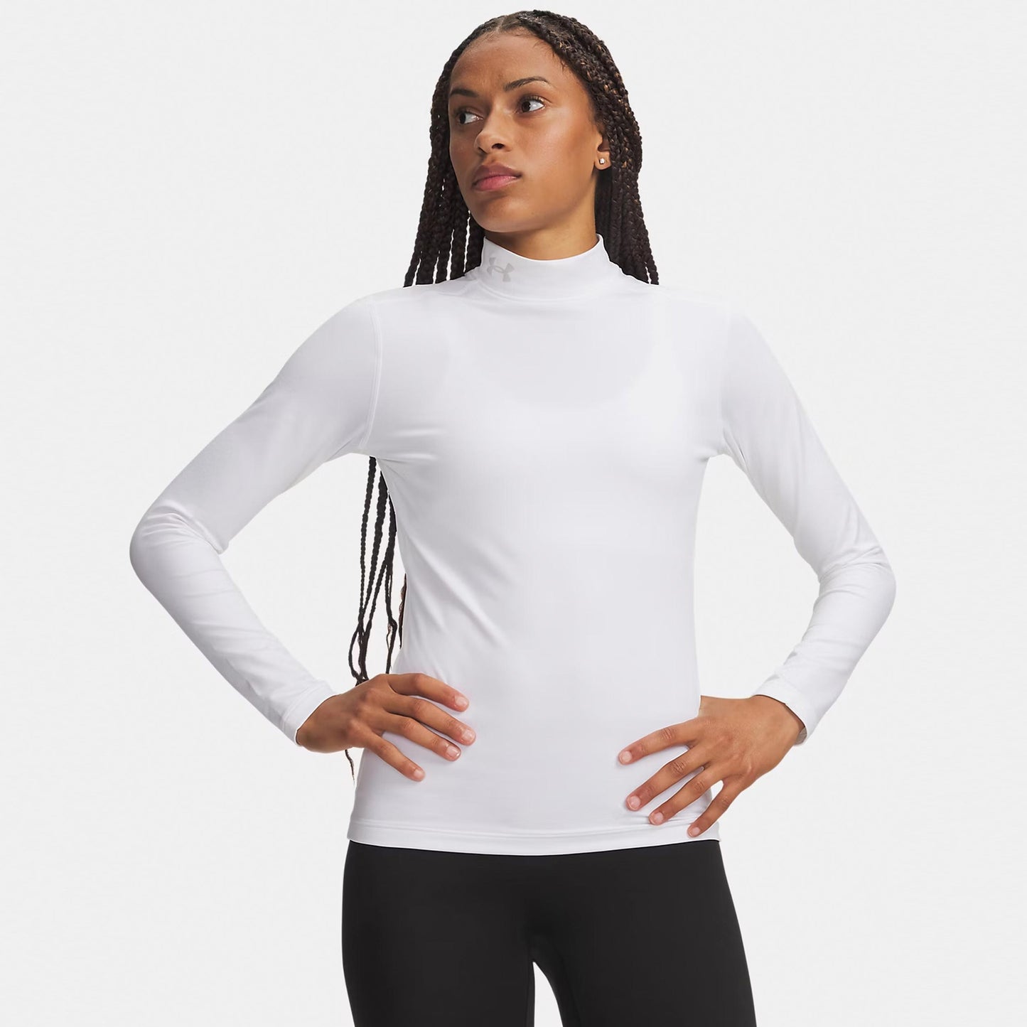 Under Armour ColdGear Mock Långärmat Damer - vit, ljusgrå