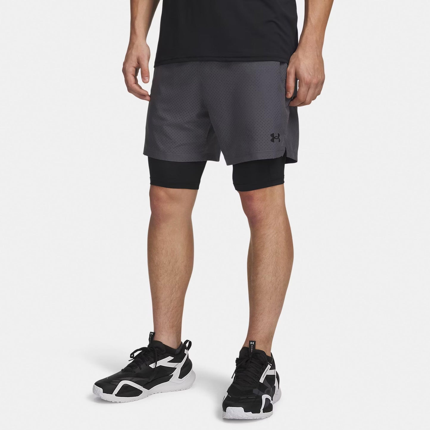 Under Armour Vanish Woven 2.0 2n1 Shorts Herrar - grå, svart