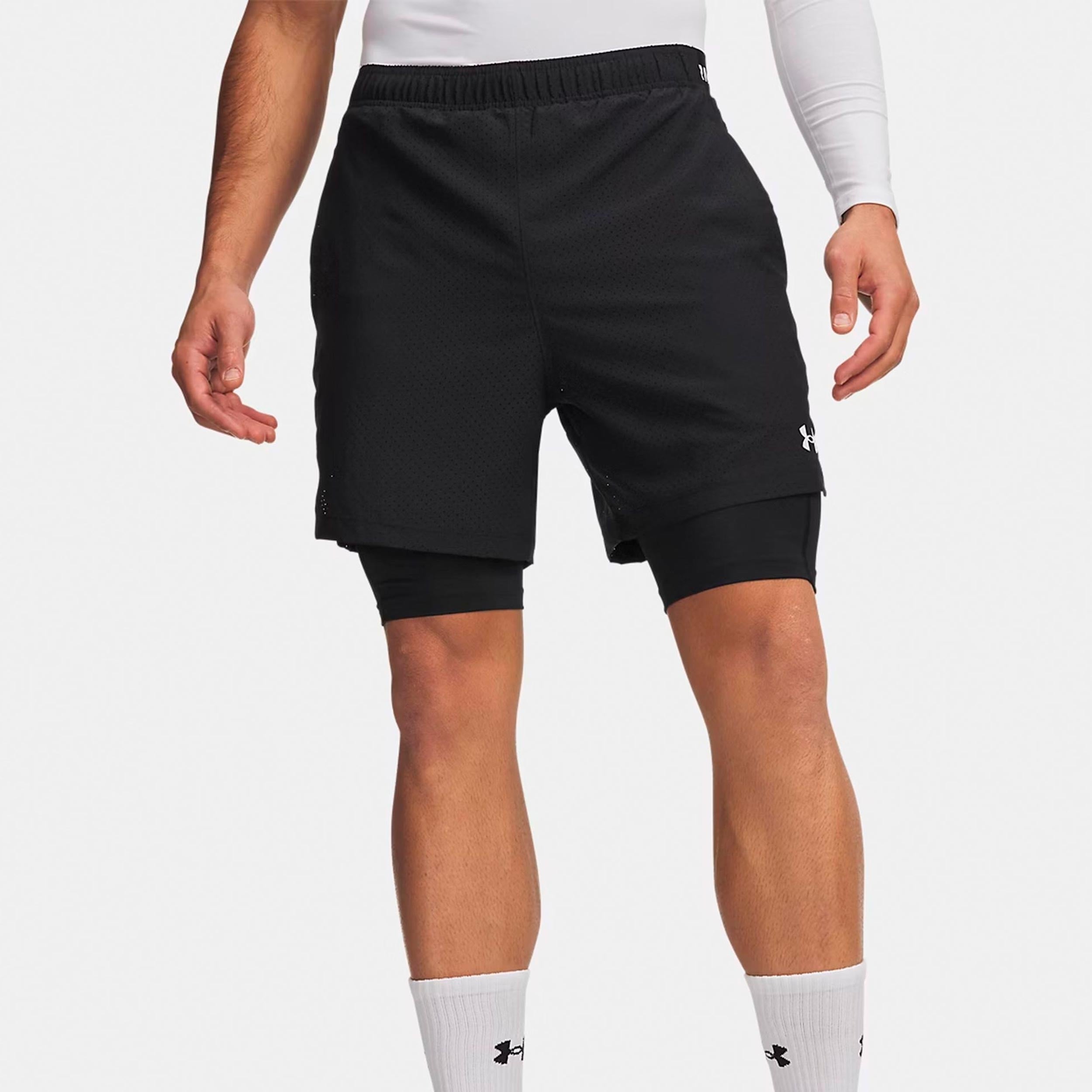 Under Armour Vanish Woven 2.0 2n1 Shorts Herrar - svart, vit