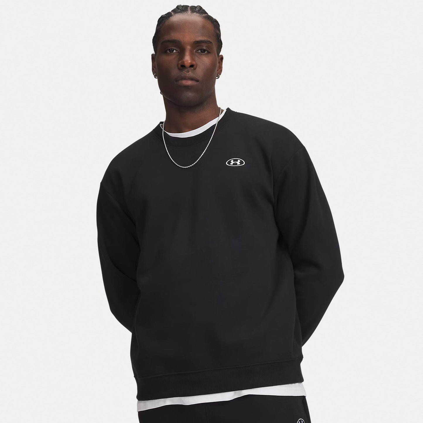 Under Armour Rival Fleece Crew Tröja Herrar - svart, vit