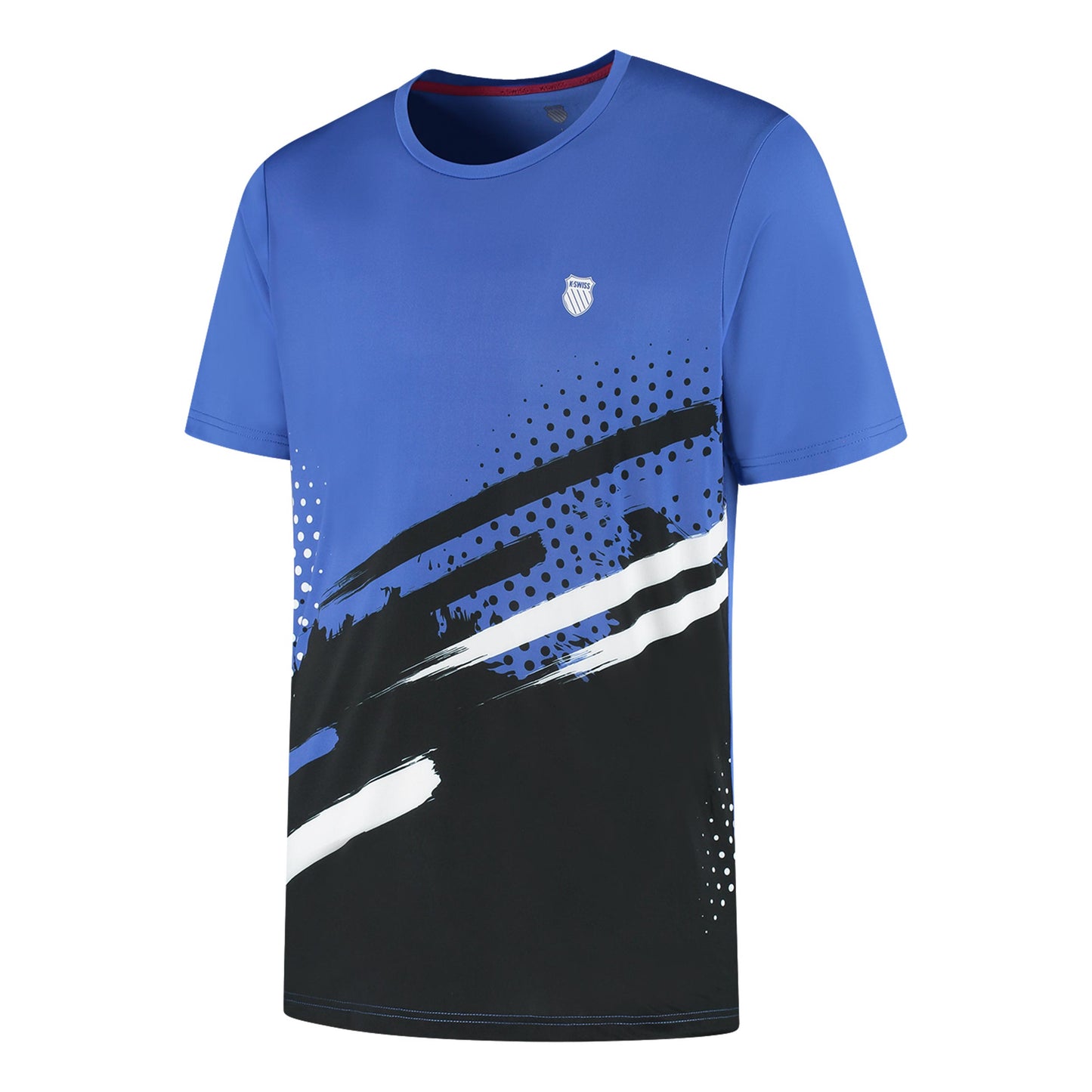 K-Swiss Hypercourt Print Crew Stripe T-shirt Herrar - blå, mörkblå