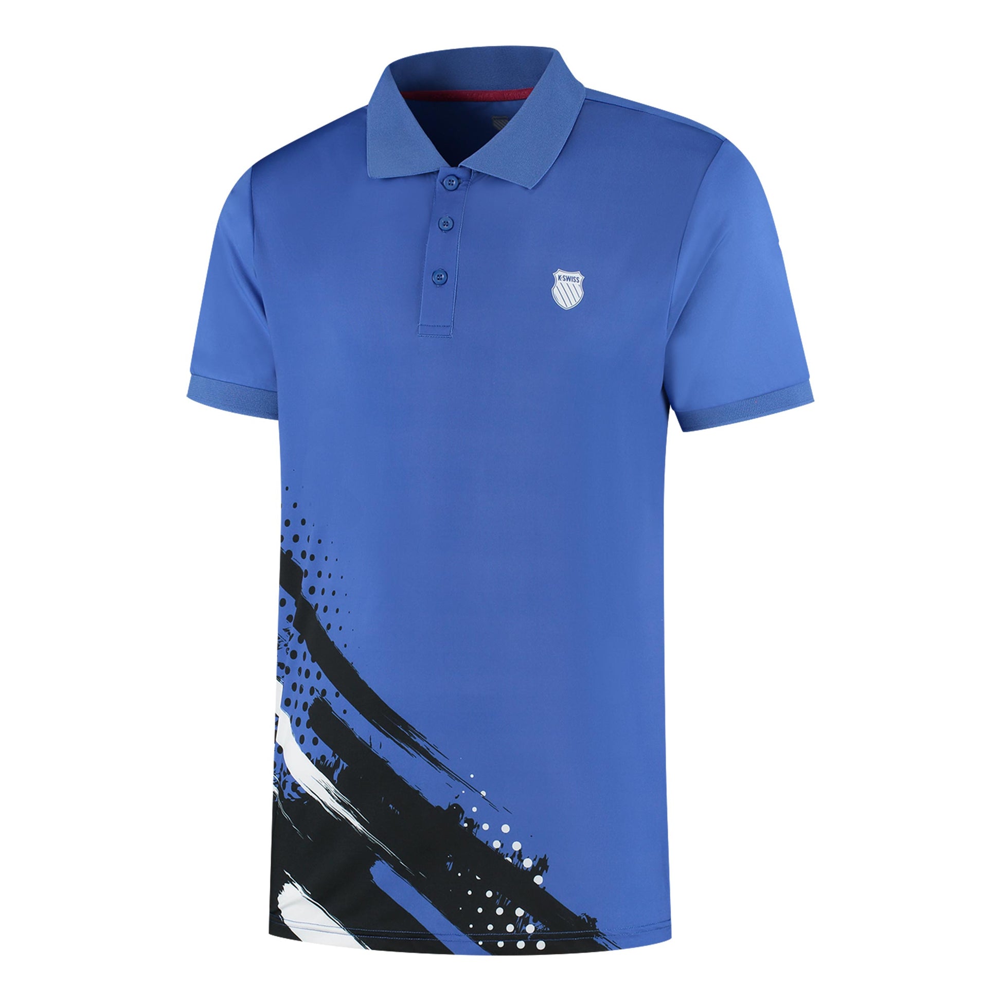 K-Swiss Hypercourt Print Stripe Polo Herrar - blå, mörkblå