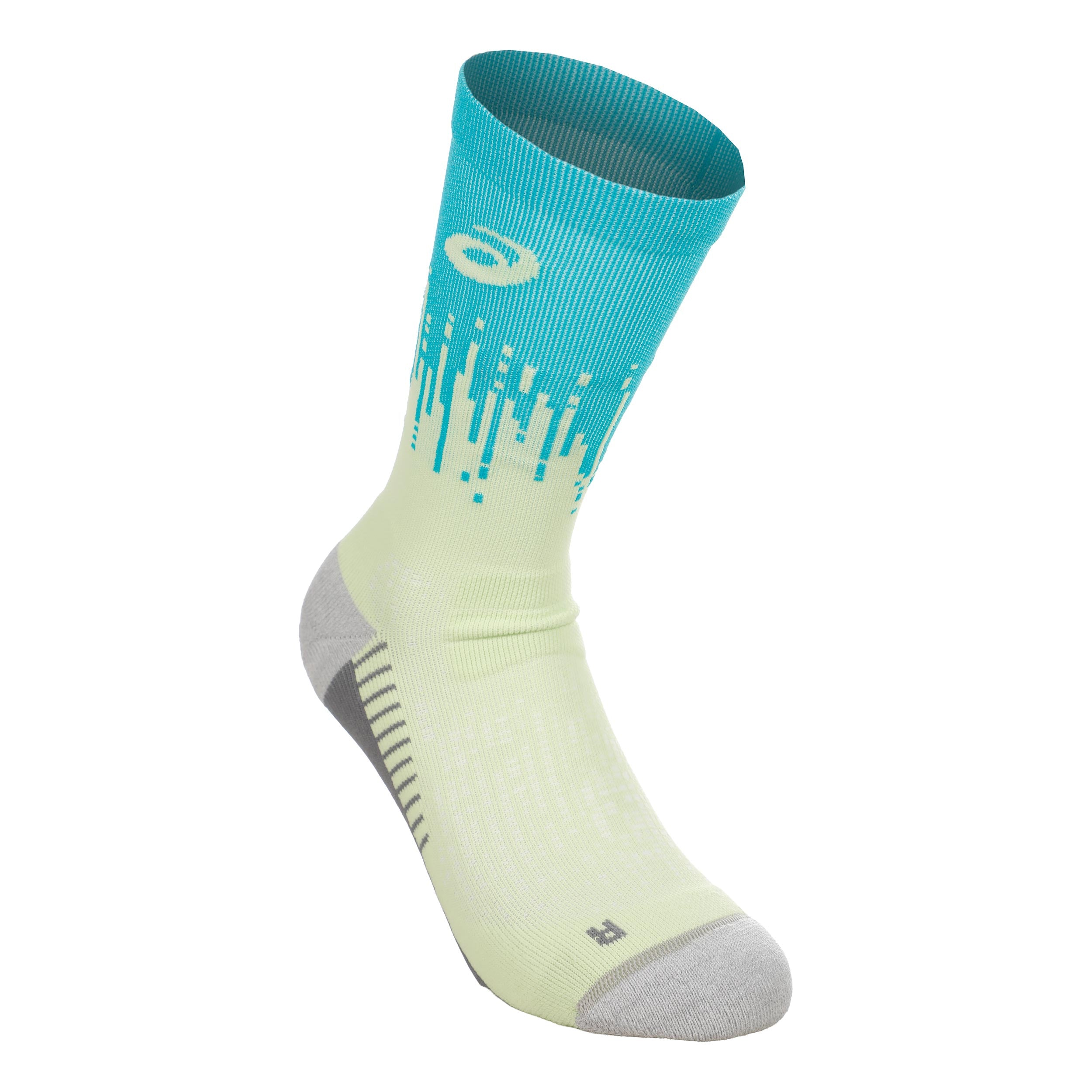 ASICS Performance Crew  Löparsockor - turkos, neongul