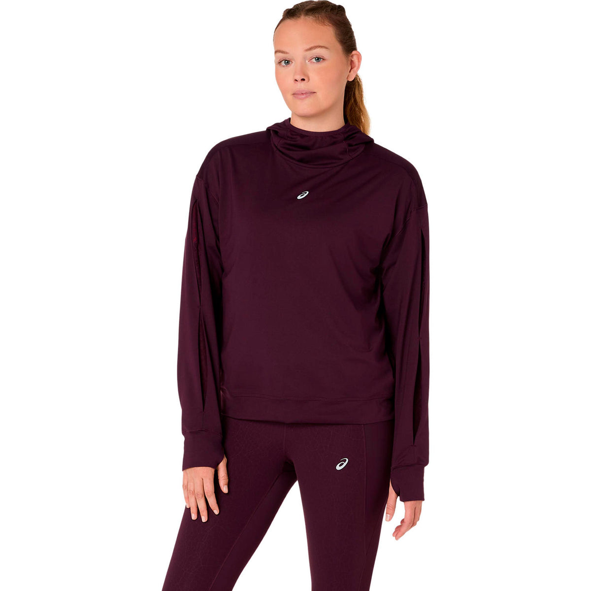 ASICS Nagino Winter Hoodie Löpartröja - rött vin