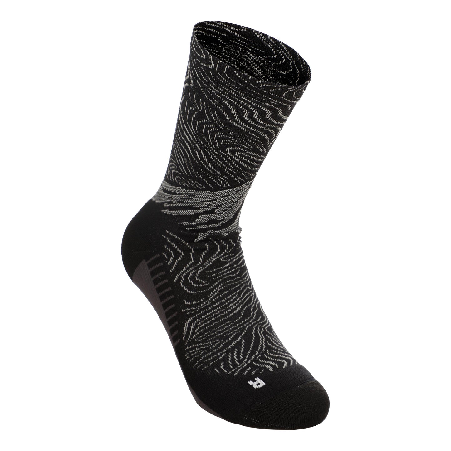 ASICS Fujitrail Graphic Crew  Löparsockor - svart, grå
