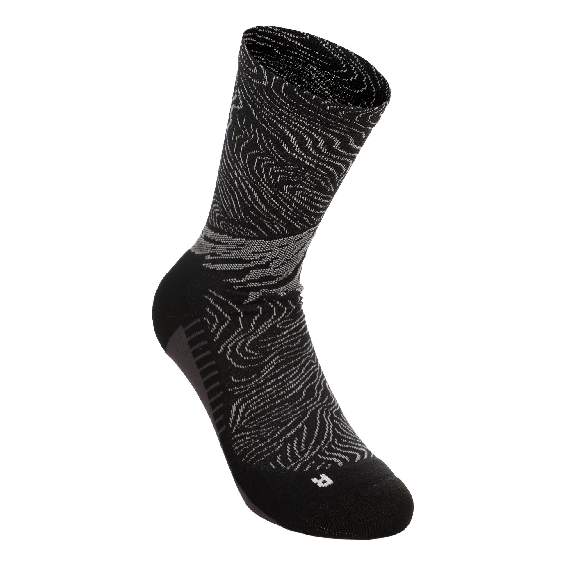 ASICS Fujitrail Graphic Crew  Löparsockor - svart, grå