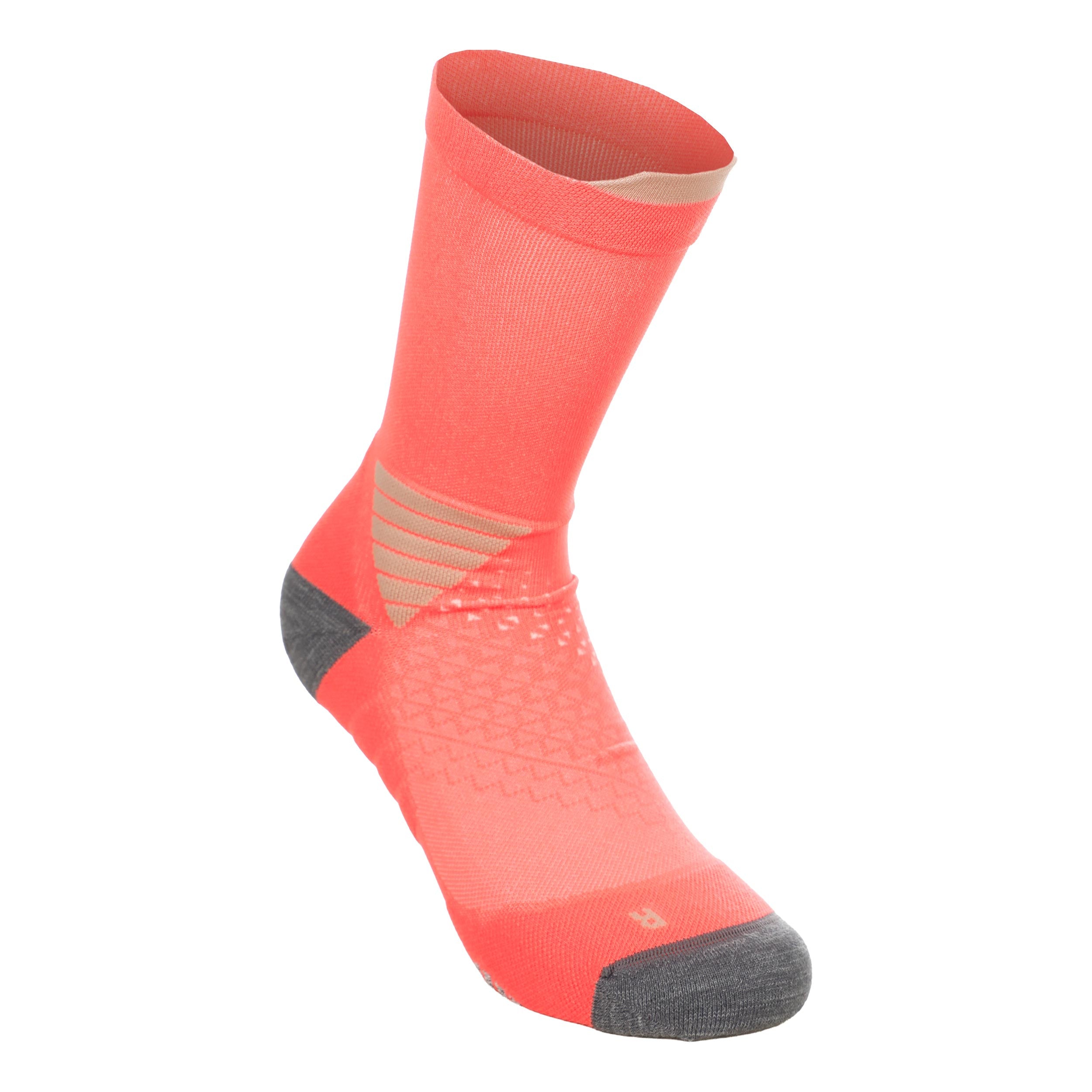 ASICS Elite Fujitrail Crew  Löparsockor - korall, grå