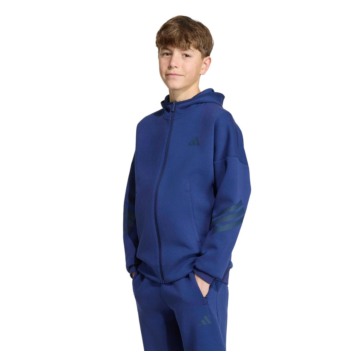 adidas 3Stripes Sweat-jacka Barn - mörkblå
