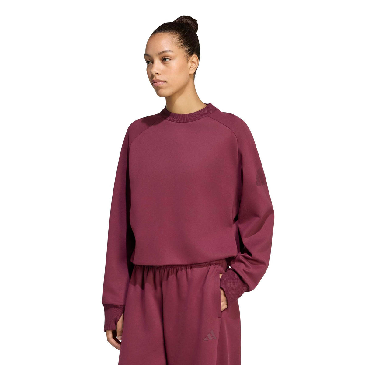 adidas Soft Lux Winter Knit Tröja Damer - rött vin