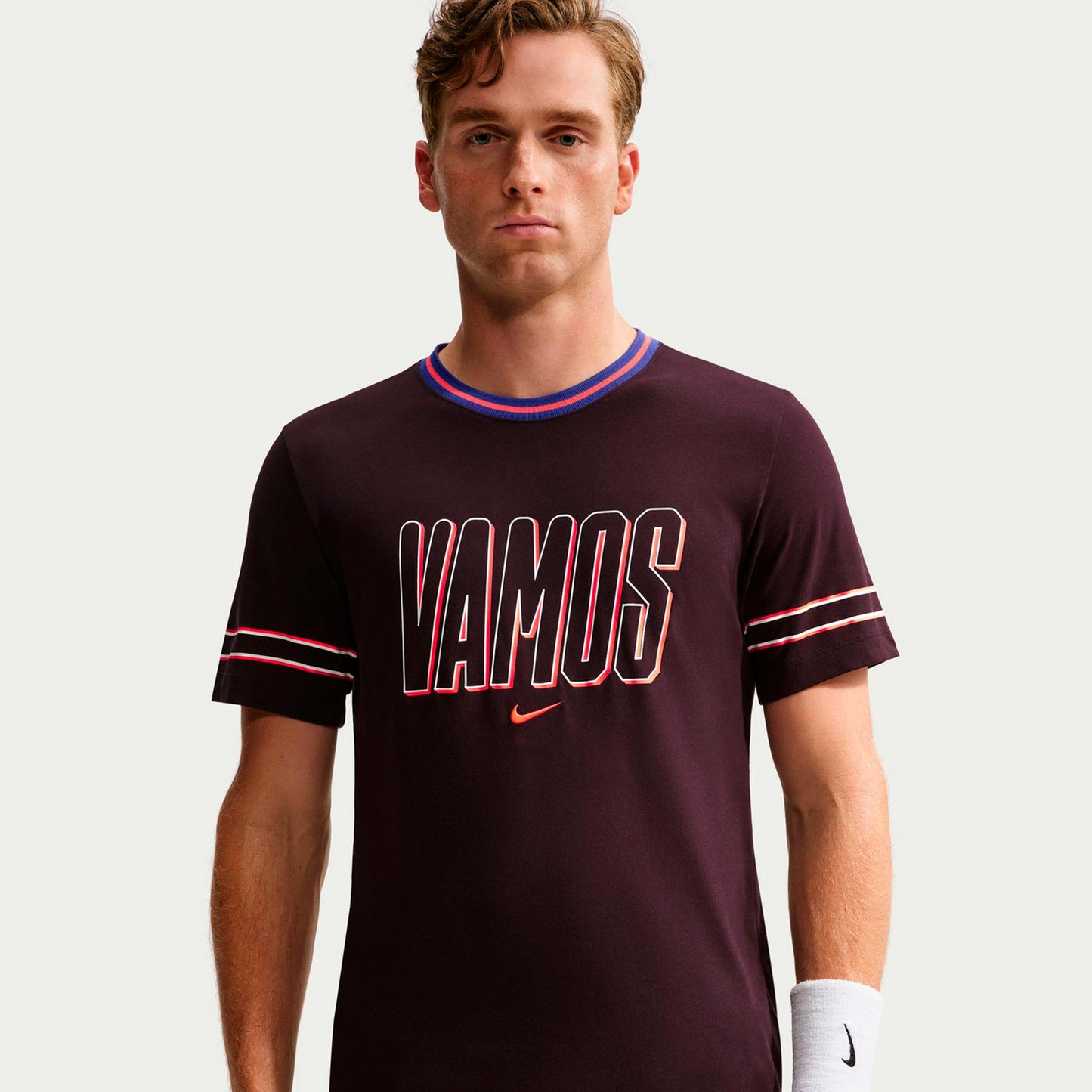 Nike Court Dri-Fit T-shirt Herrar - rött vin
