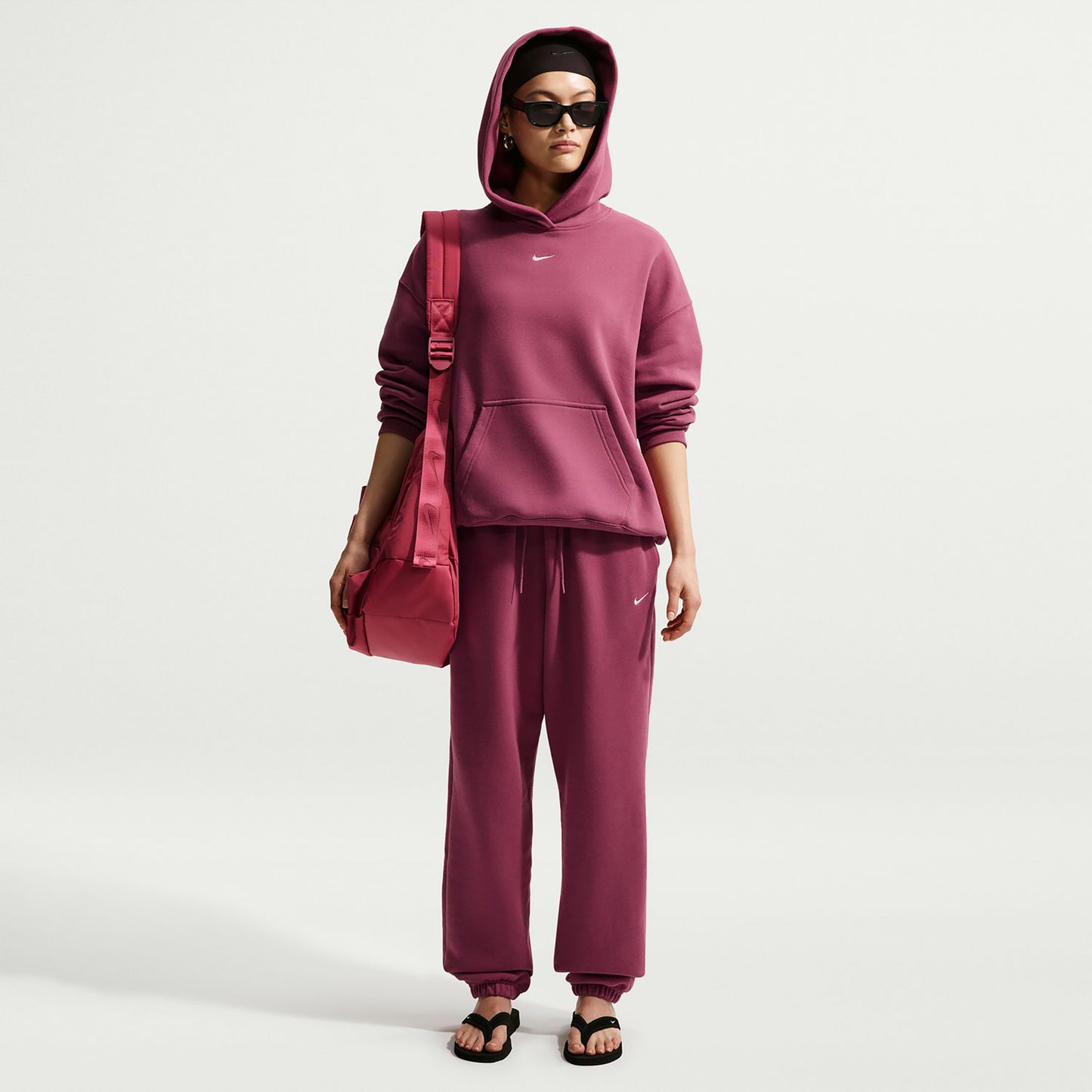 Nike Studio Fleece Träningsbyxa Damer - mauve