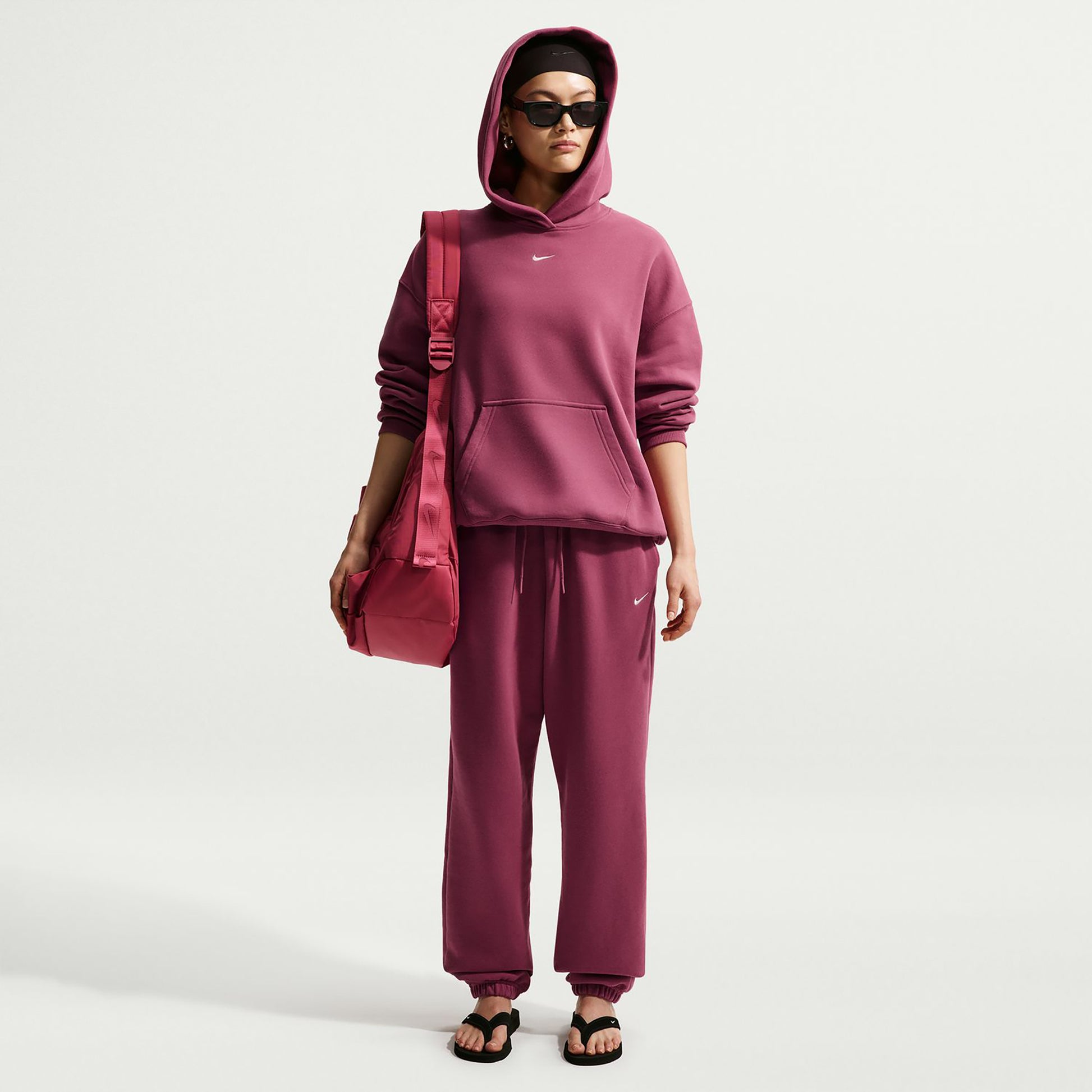 Nike Studio Fleece Träningsbyxa Damer - mauve